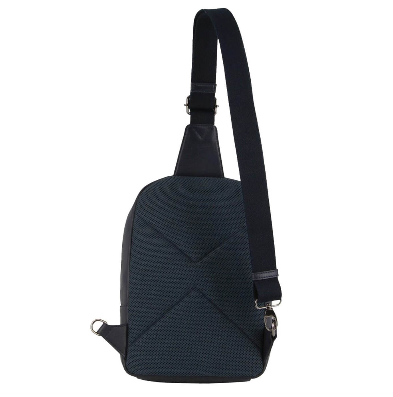 Pierre Cardin PC3825 Mens Leather 3-Way Sling Bag/Black-Navy