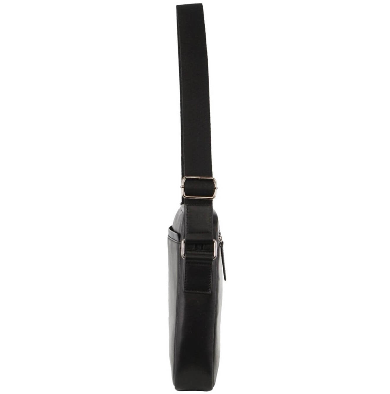 Pierre Cardin PC3827 Mens Italian Leather Cross Body Bag/Black-Navy