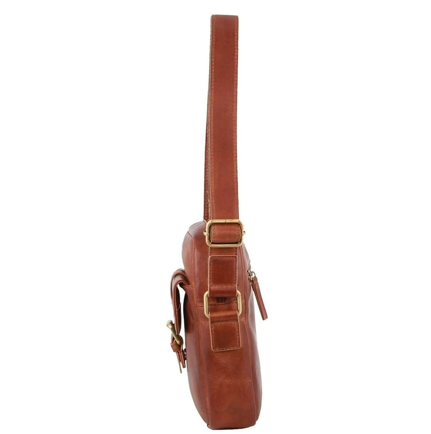 Pierre Cardin PC3829 Italian Leather Cross Body Bag/Cognac