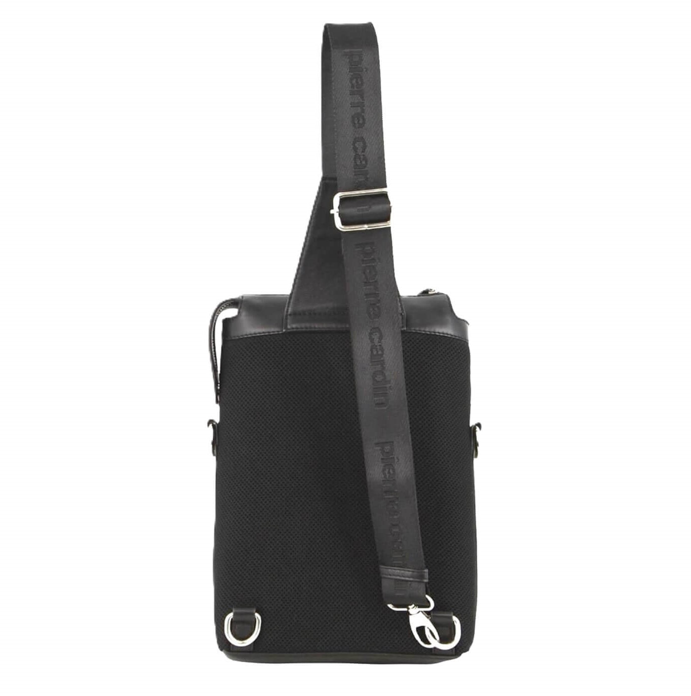 Pierre Cardin PC3842 Italian Leather 3-Way Sling Bag/Black
