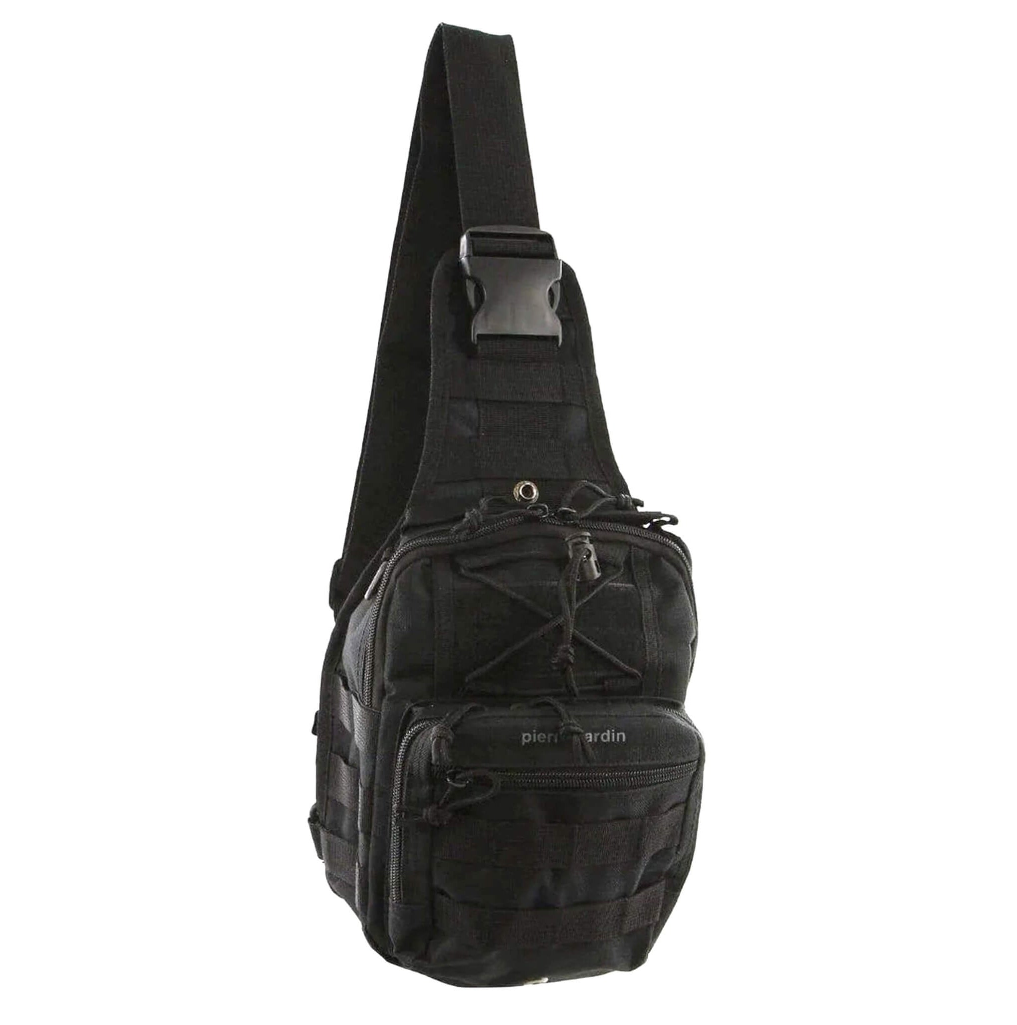 Pierre Cardin Crossbody Sling Bag Tactical Rucksack Bag in Black