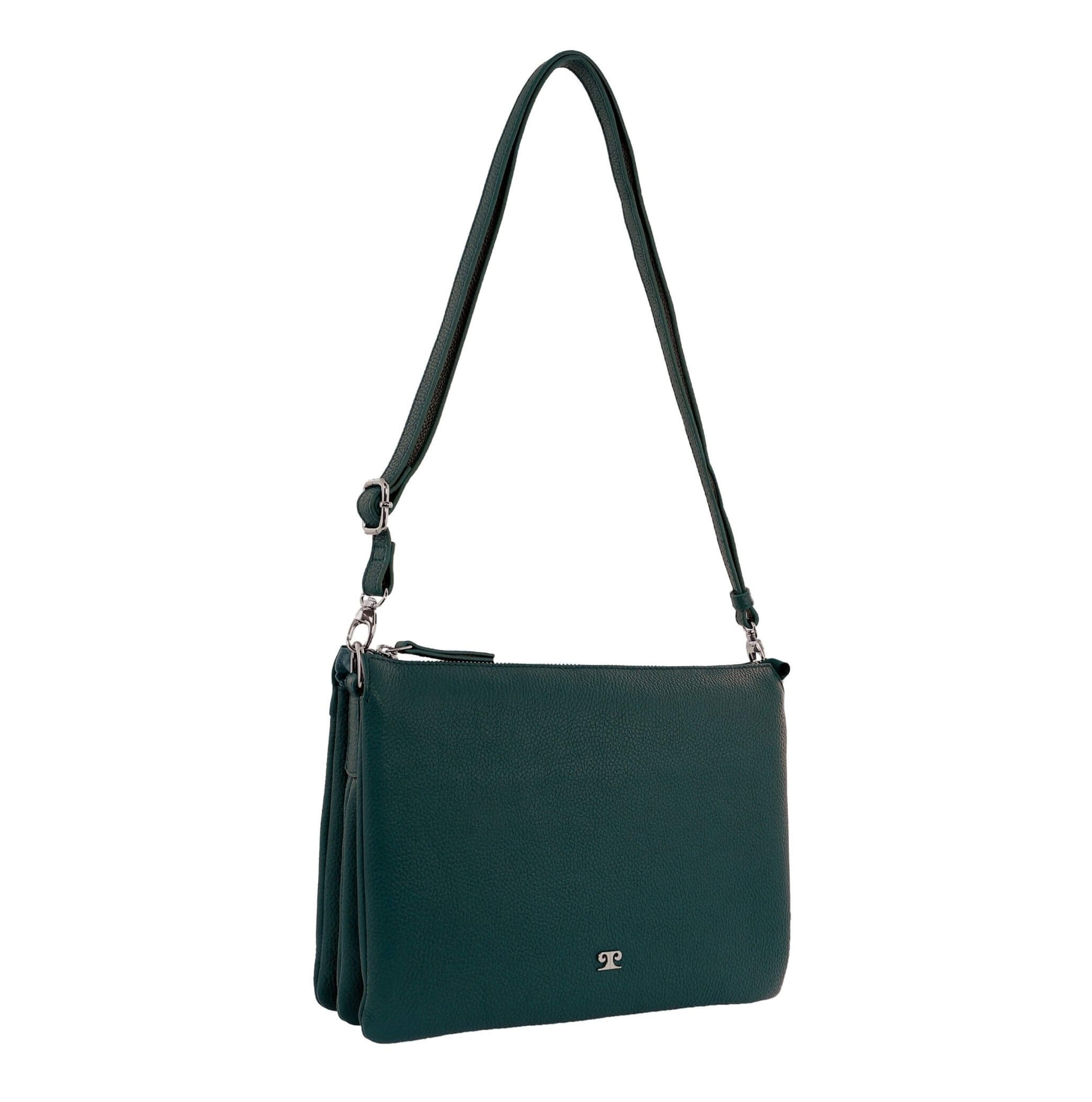 Pierre Cardin Ladies Leather Crossbody Bag in Green