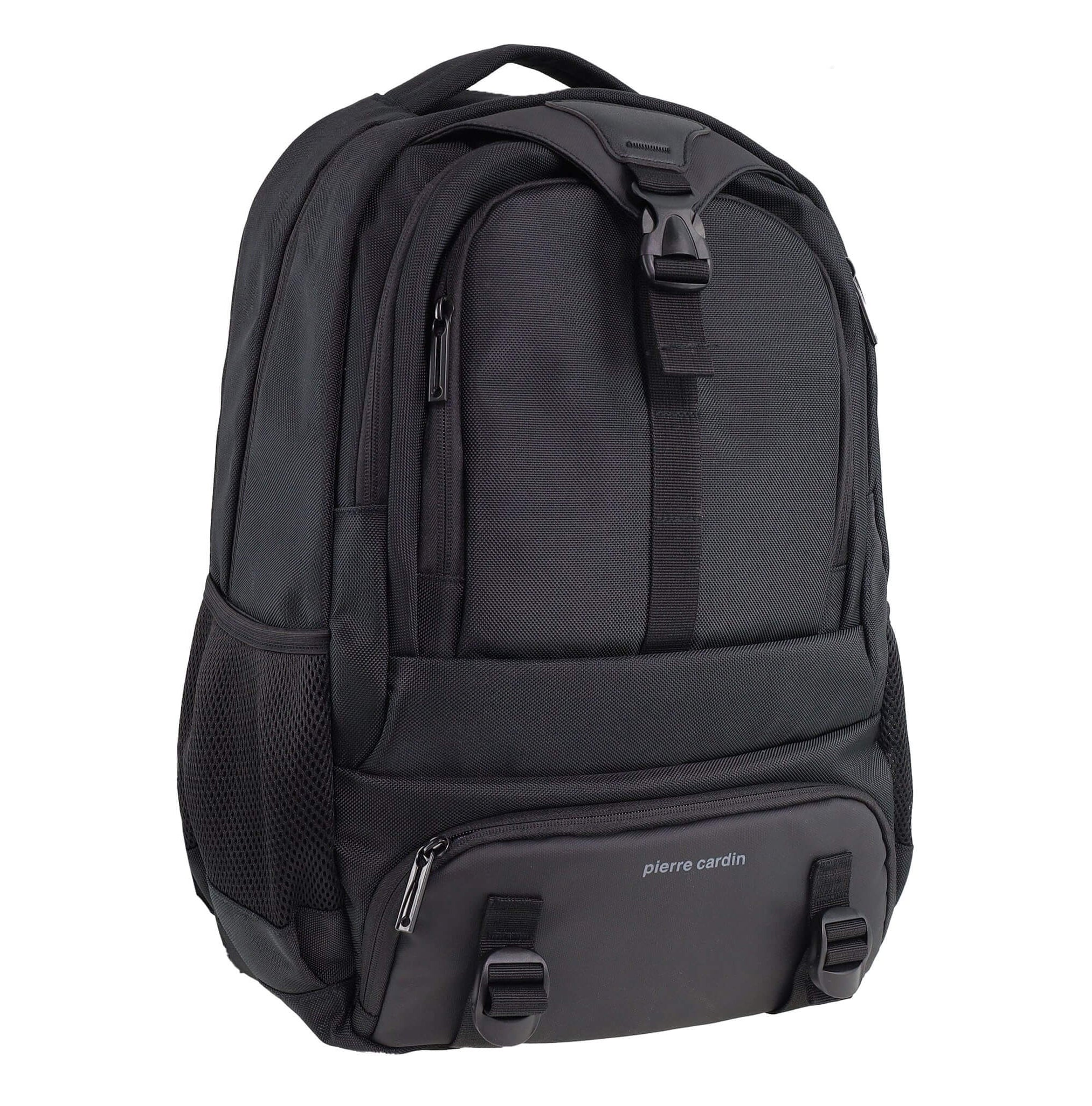 Pierre Cardin PC4088 Men's Nylon Laptop-Business Backpack in Black