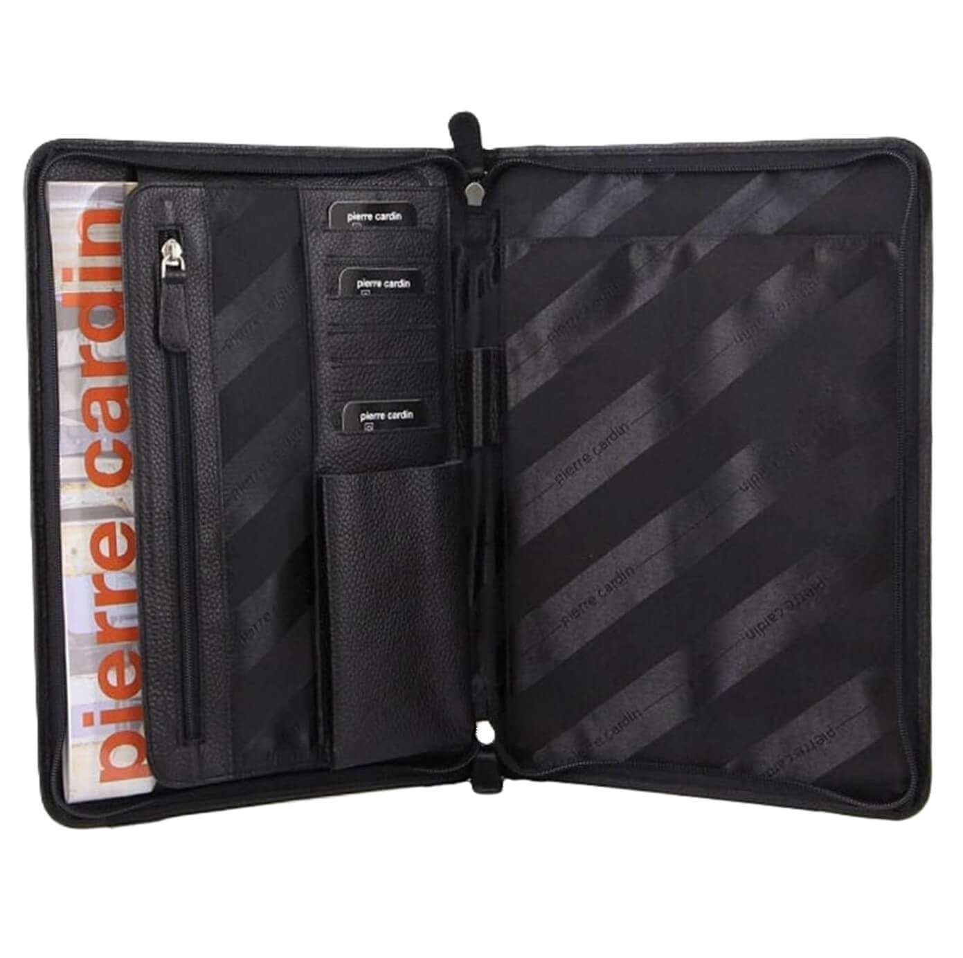 Pierre Cardin PC8872 Italian Leather A4 Business Folio/Black