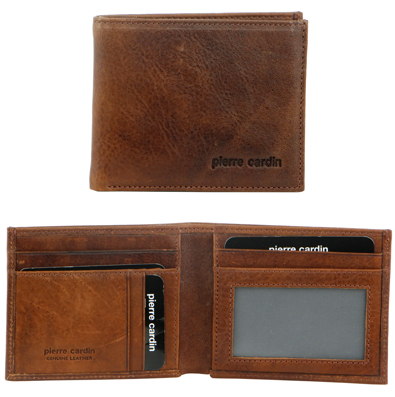 Pierre Cardin PC8873 Mens Italian Bi-fold Leather Wallet/Cognac