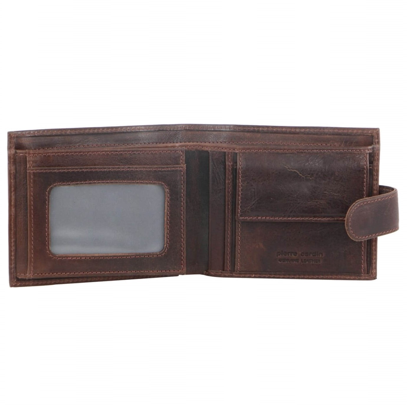 Pierre Cardin PC8874 Italian Leather Mens Tri-fold Wallet/Chocolate