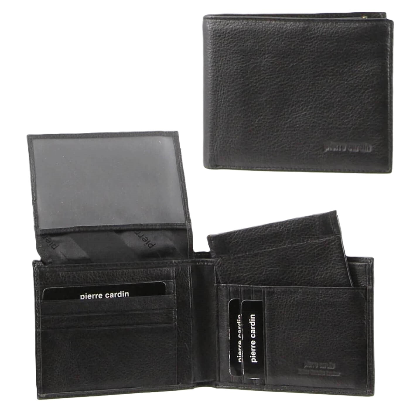 Pierre Cardin Italian Leather Men’s RFID Bi-fold Wallet in Black
