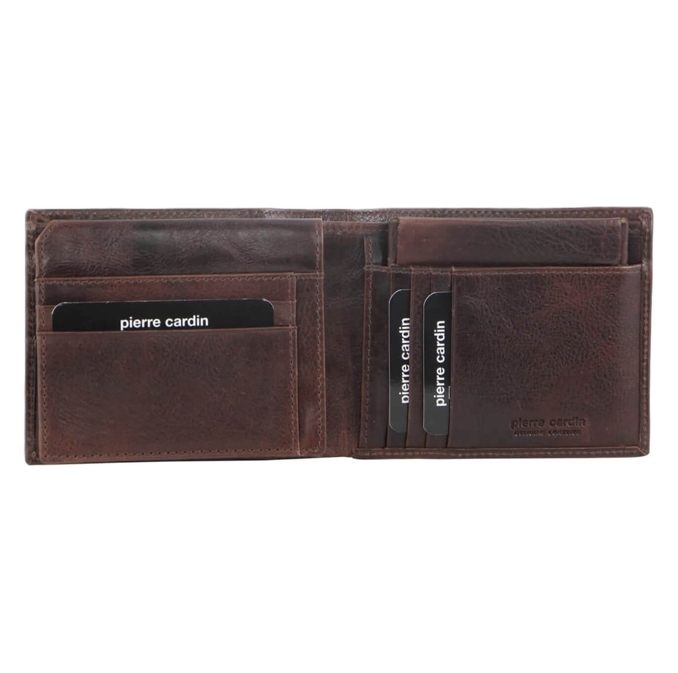 Pierre Cardin Italian Leather Men’s Bi-fold Wallet in Chocolate