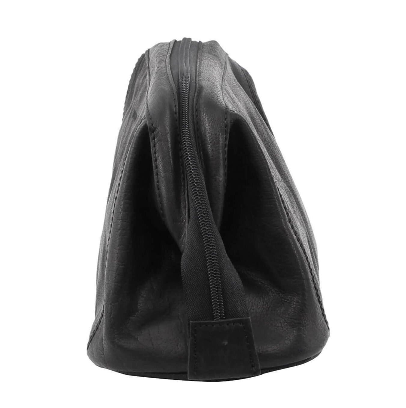 Pierre Cardin Men's Leather Travel and Toiletry Bag in Black