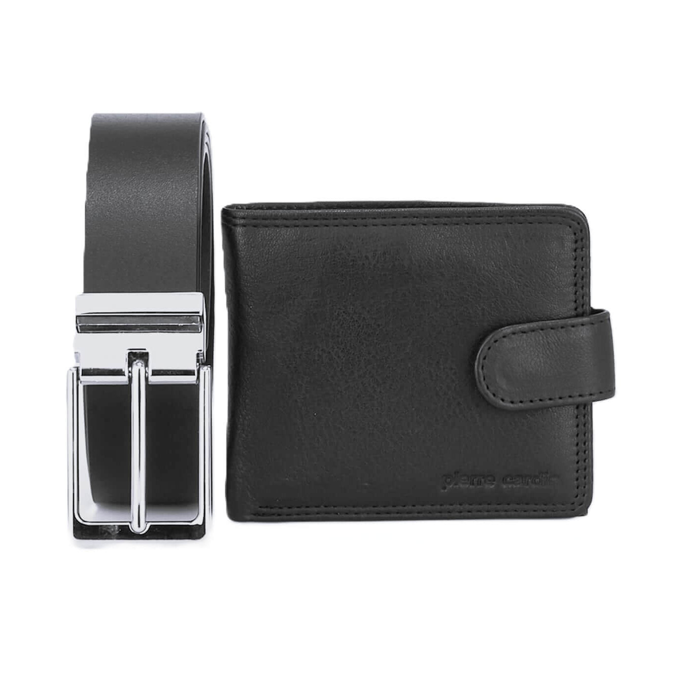 Pierre Cardin PC3326 Mens Leather Wallet-Belt Gift Set/Black