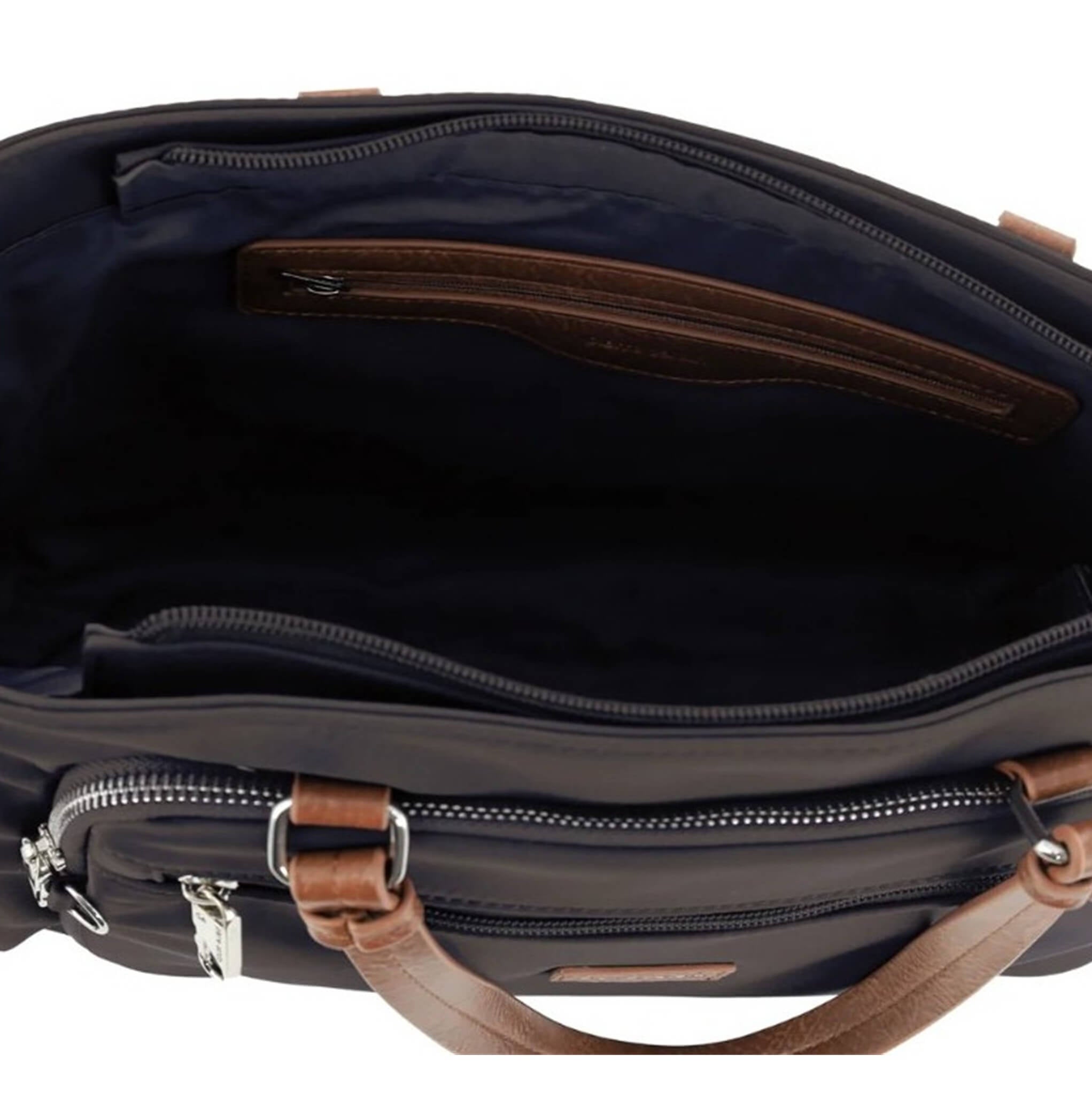 Pierre Cardin RFID Anti-Theft Nylon Crossbody Bag in Black