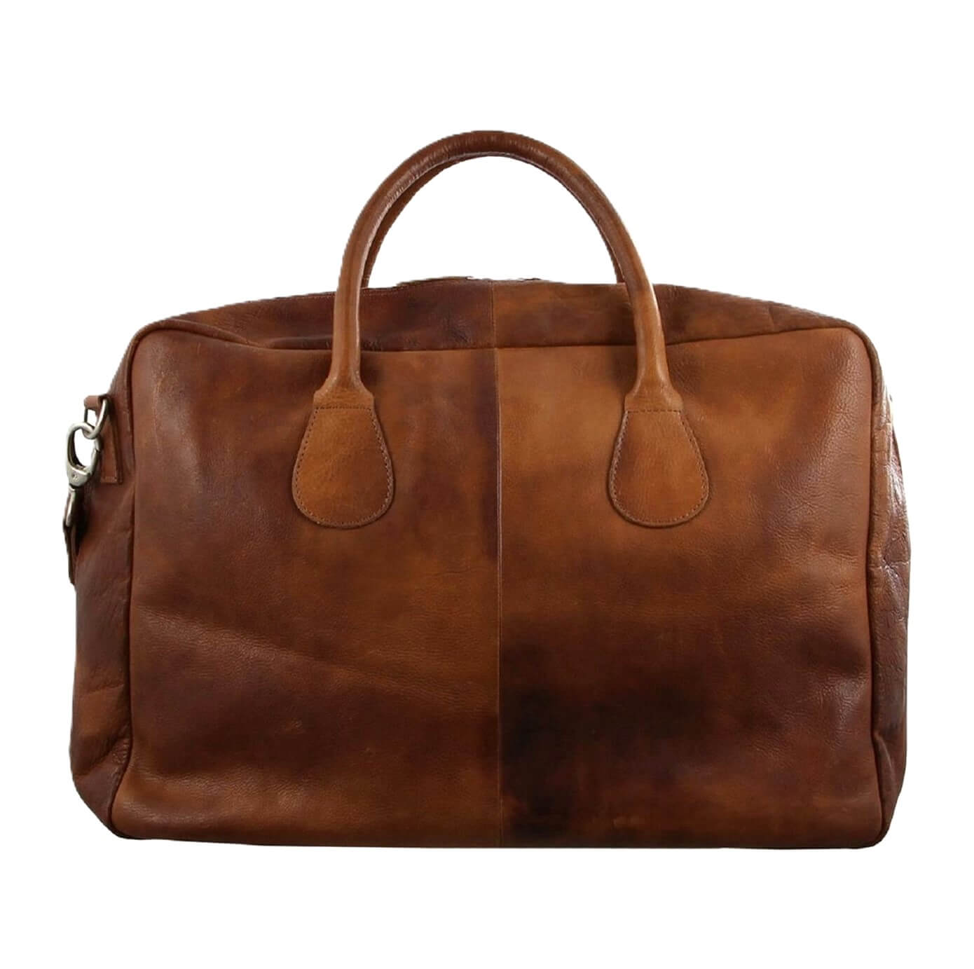 Pierre Cardin Rustic Leather Men's Laptop Bag in Cognac
