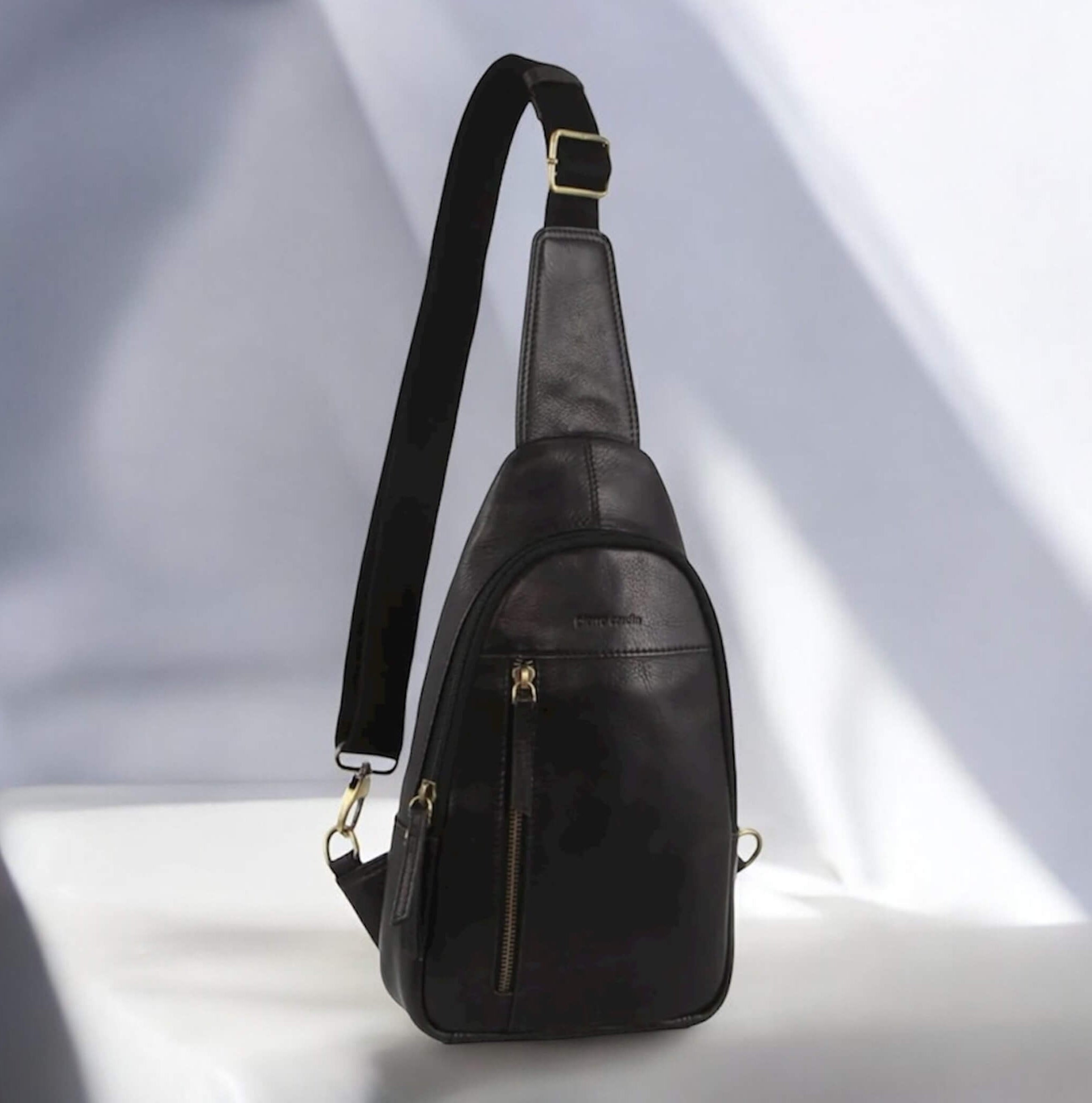 Pierre Cardin PC3711 Mens Leather Sling Bag/Black