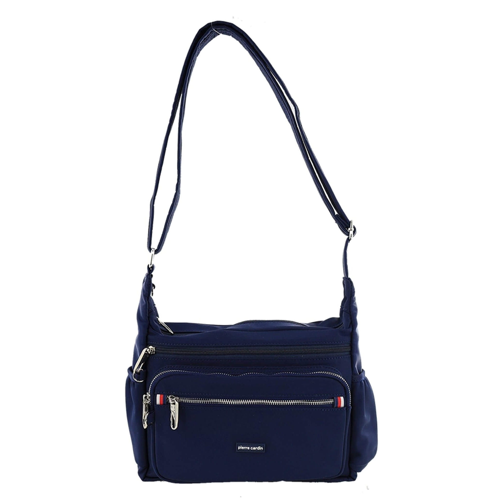 Pierre Cardin RFID Anti-Theft Nylon Crossbody Bag In Navy
