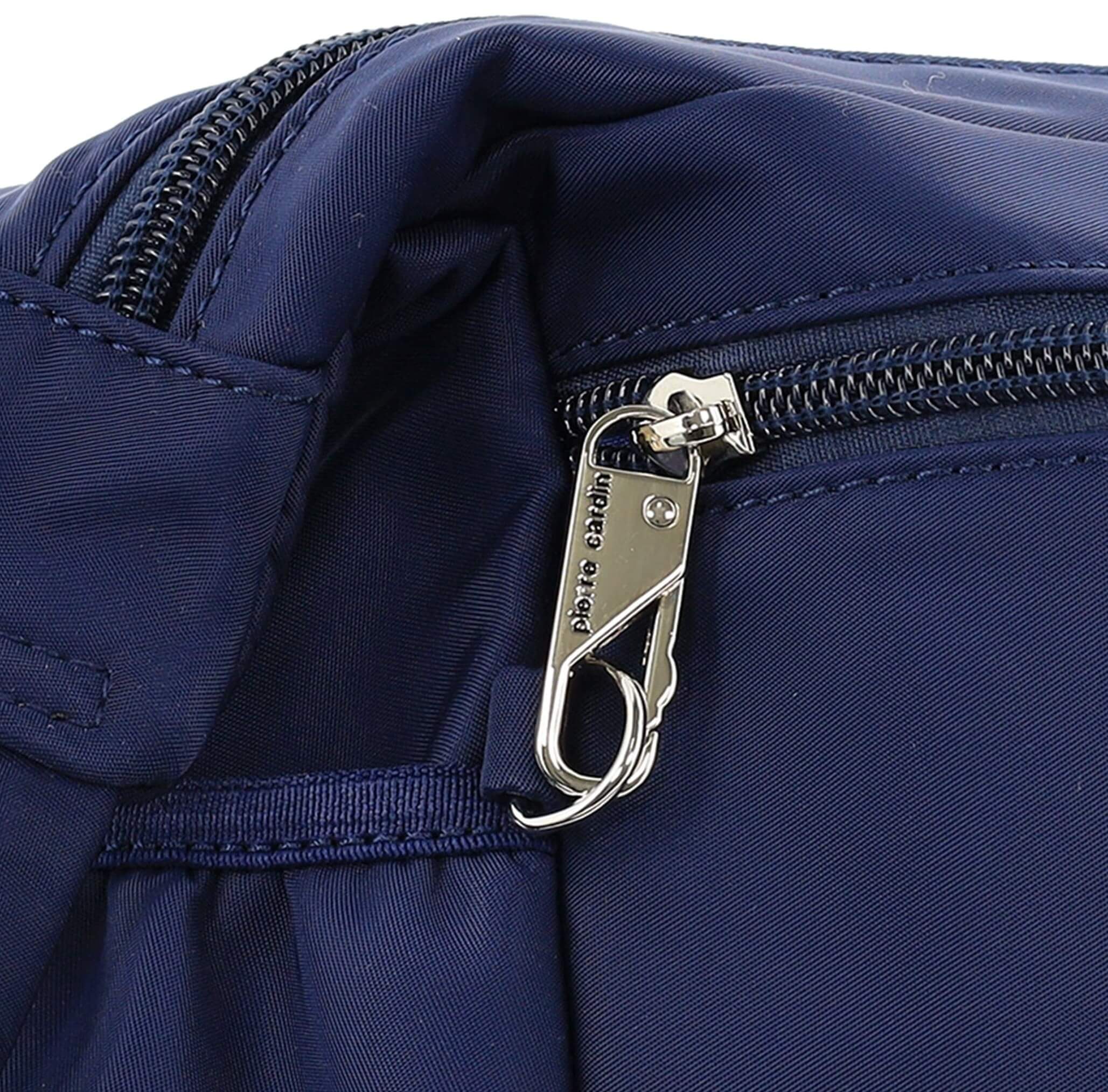 Pierre Cardin RFID Anti-Theft Nylon Crossbody Bag In Navy