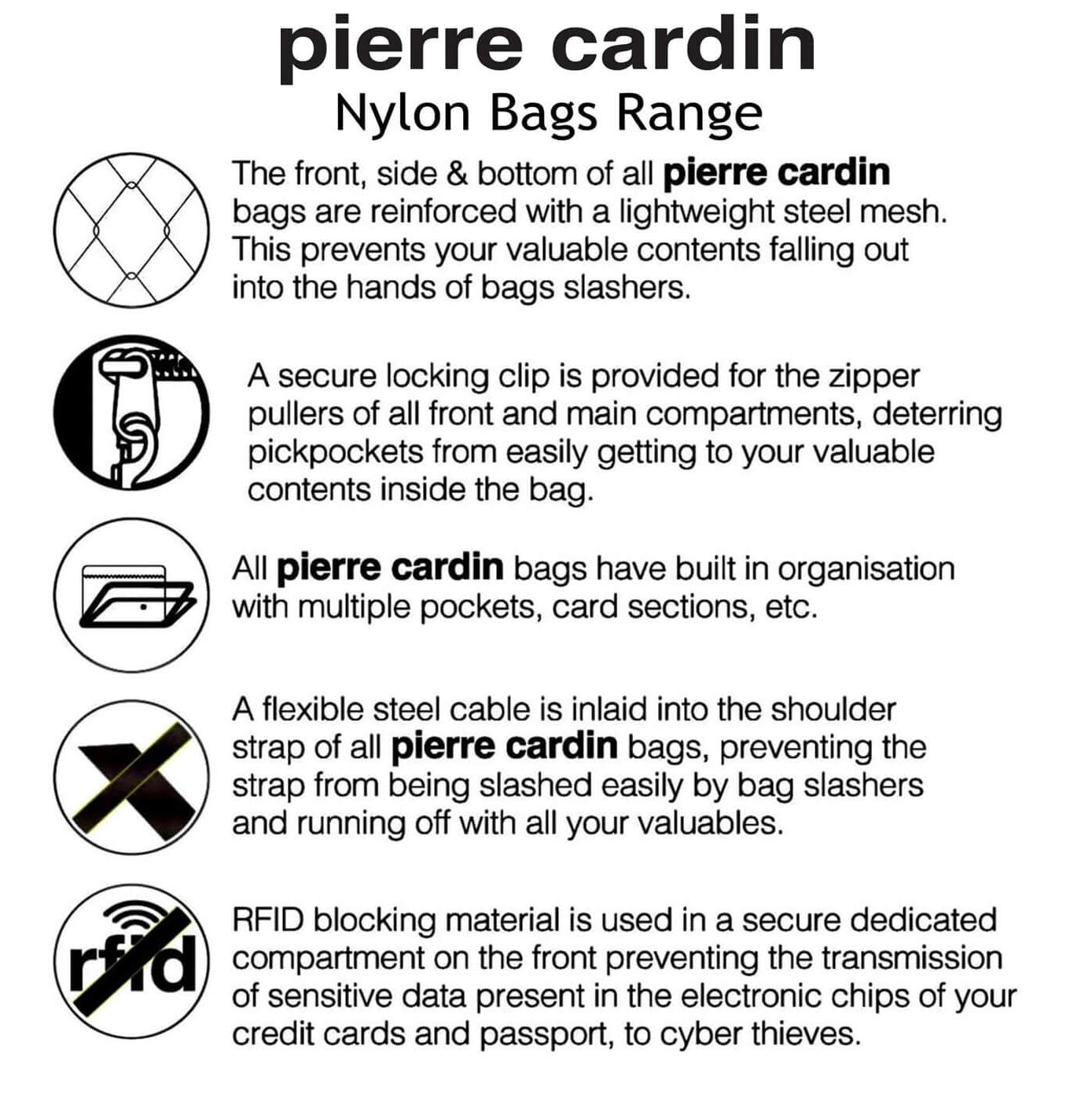 Pierre Cardin Nylon Bag Qualities