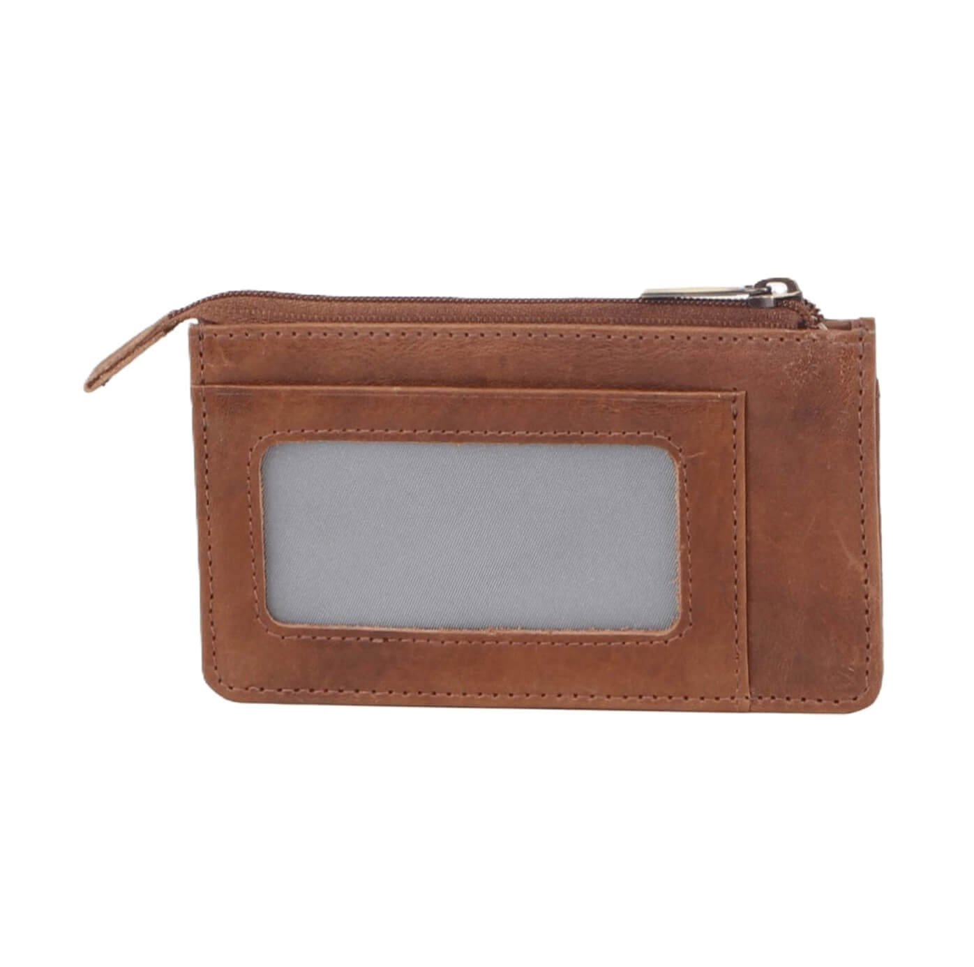 Pierre Cardin Italian Leather Coin-Key Purse in Cognac