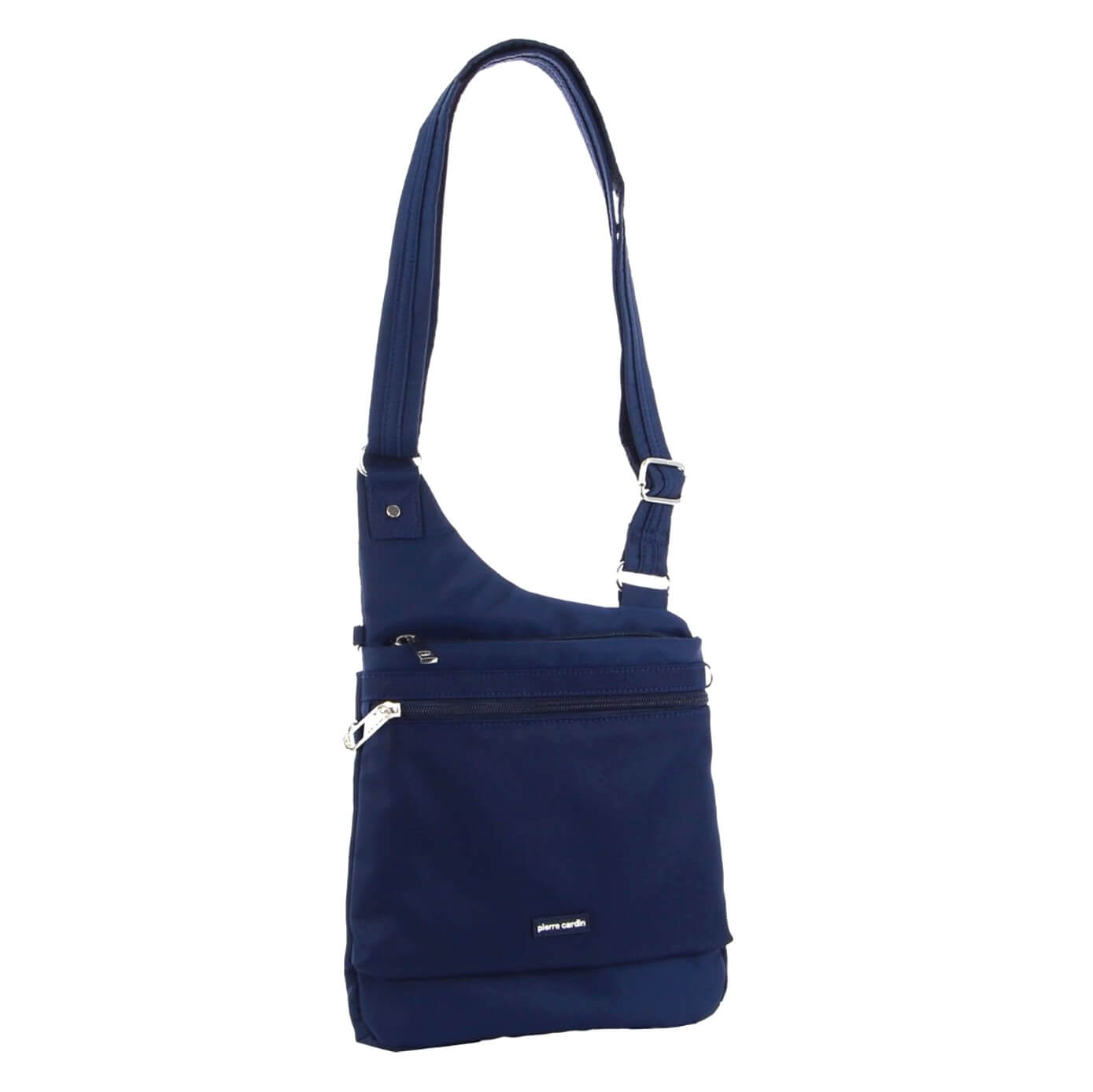 Pierre Cardin Ladies Anti-Theft-RFID Nylon Crossbody Bag in Navy