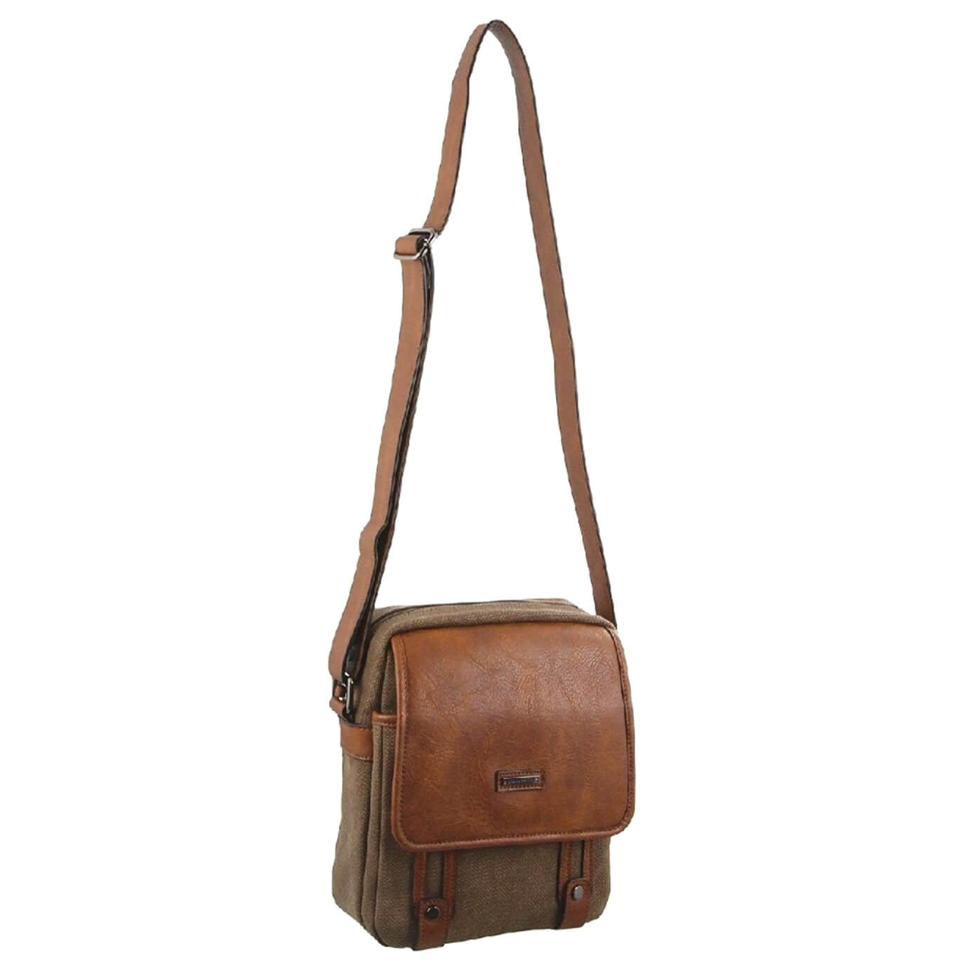 Pierre Cardin PC2580 Canvas Cross Body Bag/Brown