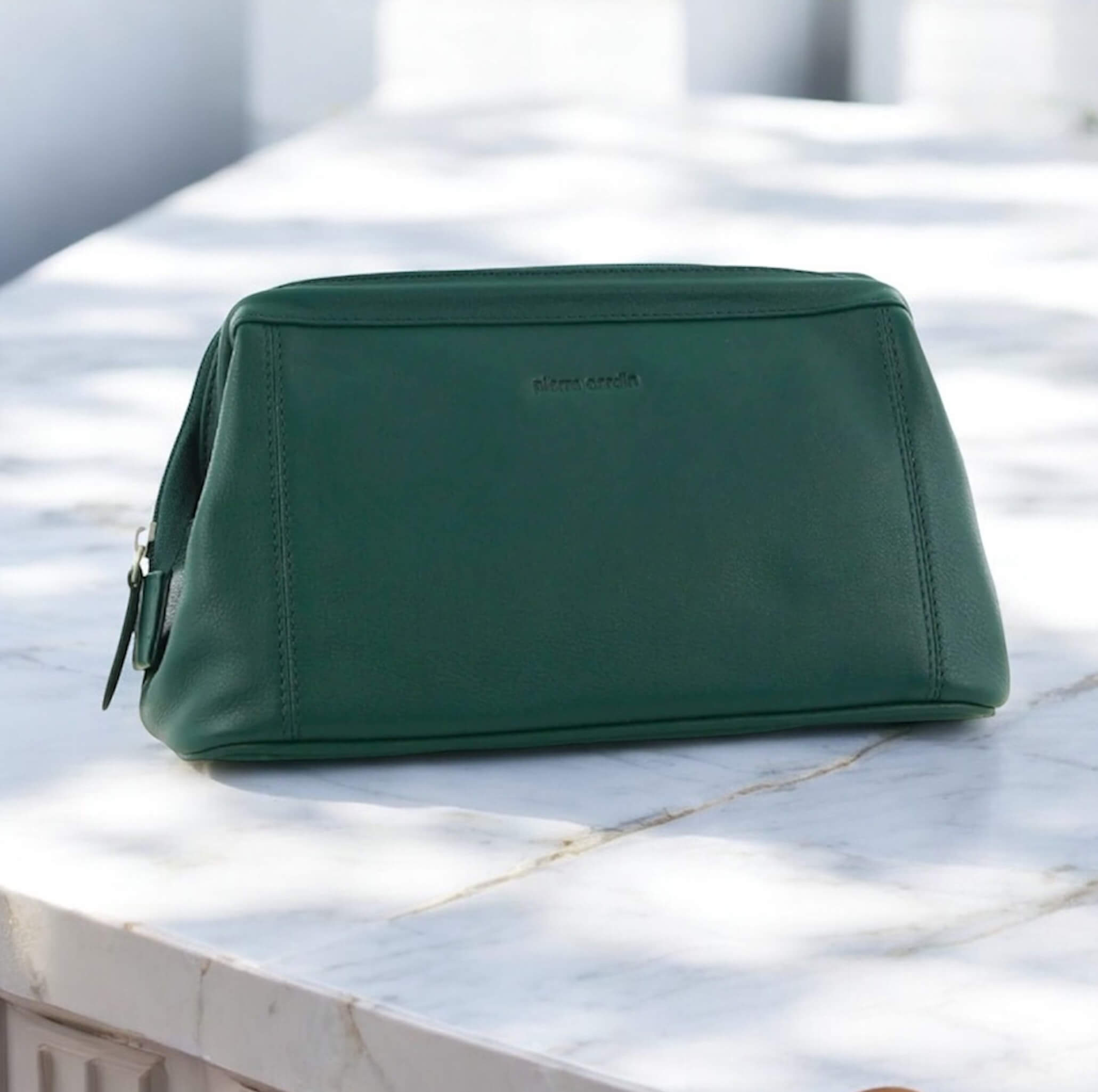 Pierre Cardin PC2803 Rustic Leather Toiletry Bag/Zirkon