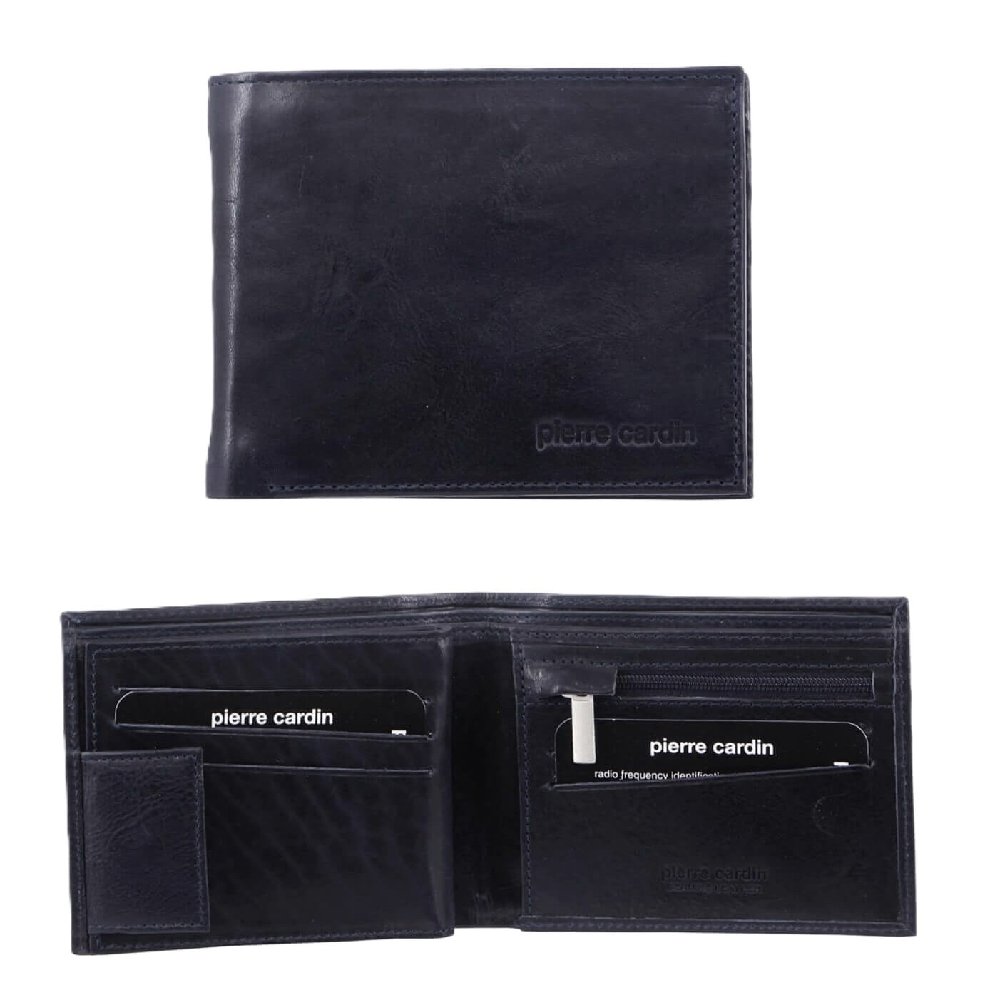 Pierre Cardin Italian Leather Men’s Bi-fold Wallet in Midnight