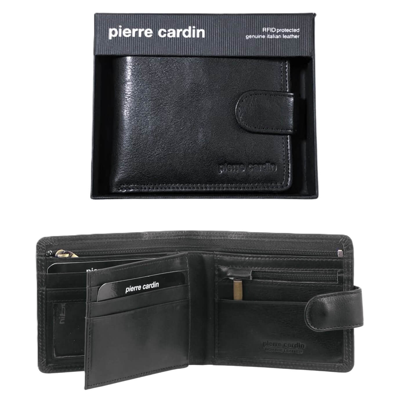 Pierre Cardin PC2813 Rustic Leather Mens Wallet/Black