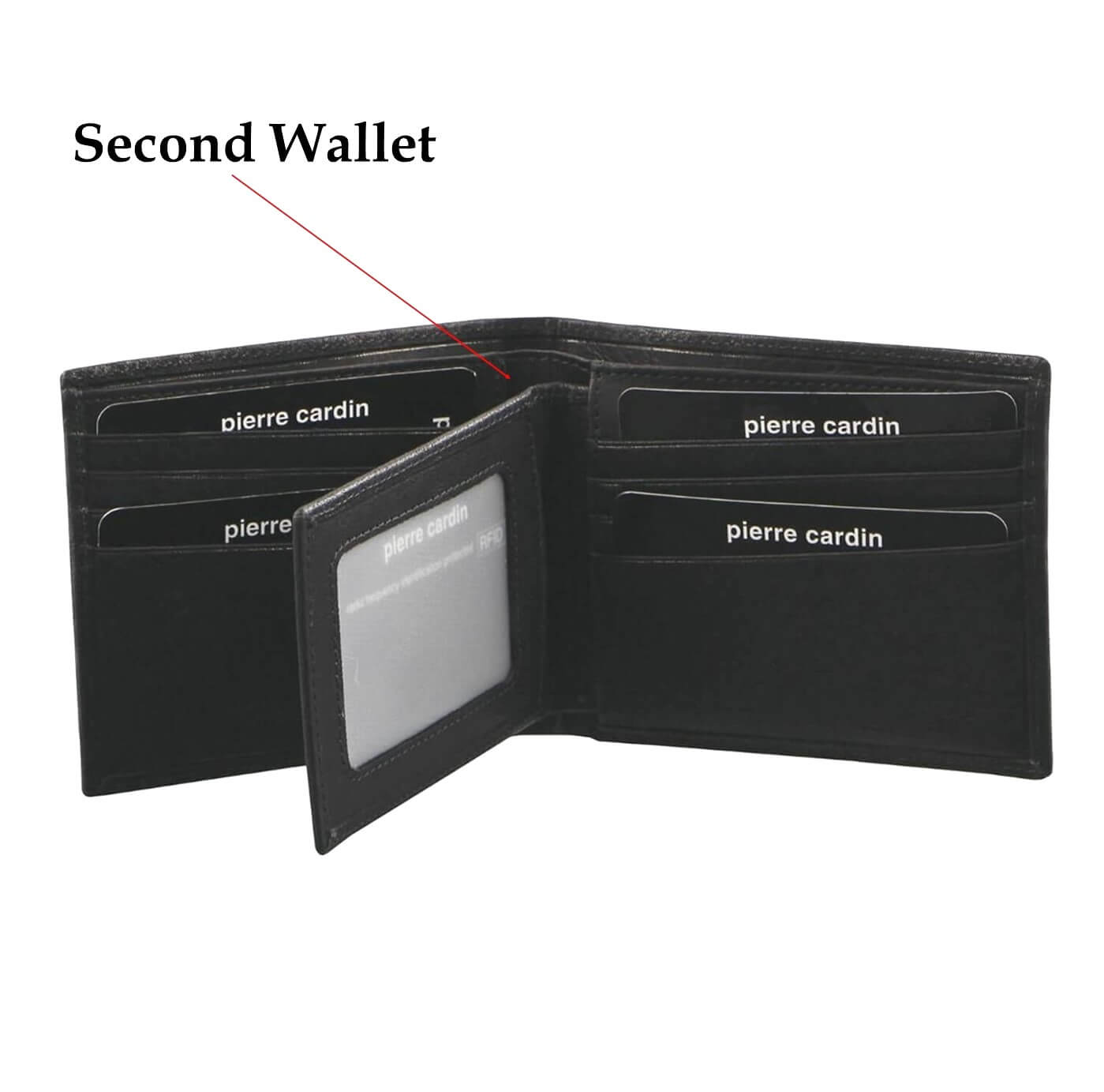 Pierre Cardin PC2819 Rustic Leather Bi-Fold Wallet/Black