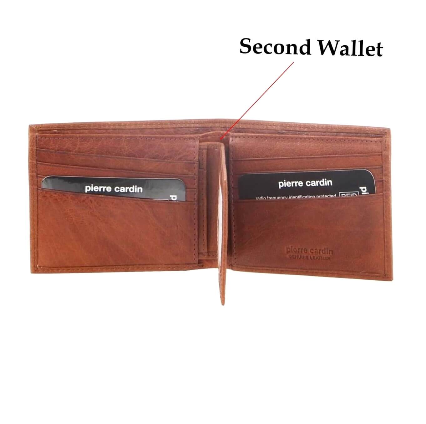 Pierre Cardin PC2819 Rustic Leather Bi-Fold Wallet/Chestnut