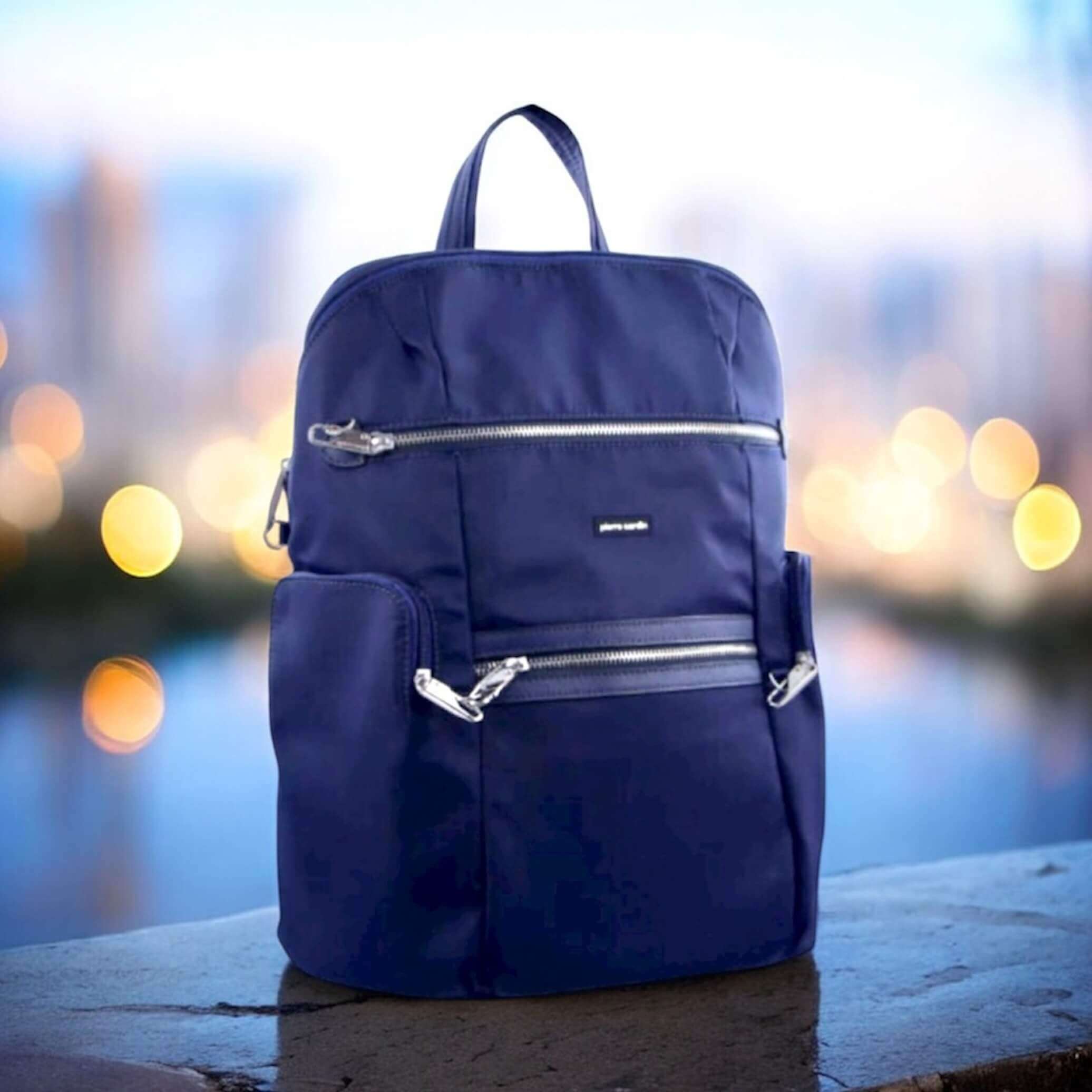 Pierre Cardin PC2891 Nylon Anti-Theft-RFID Backpack/Navy