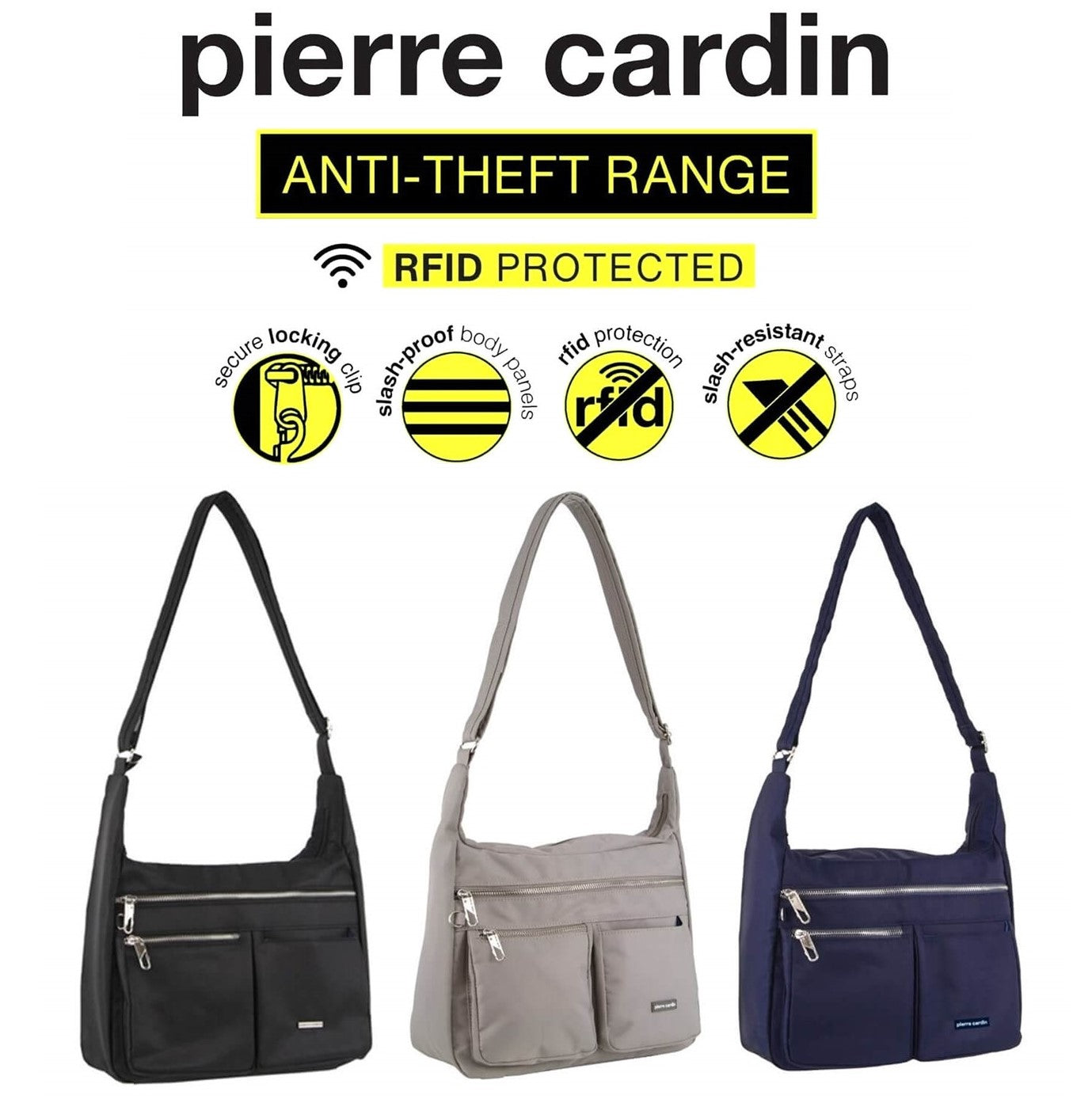 Pierre Cardin Anti-Theft Nylon Range