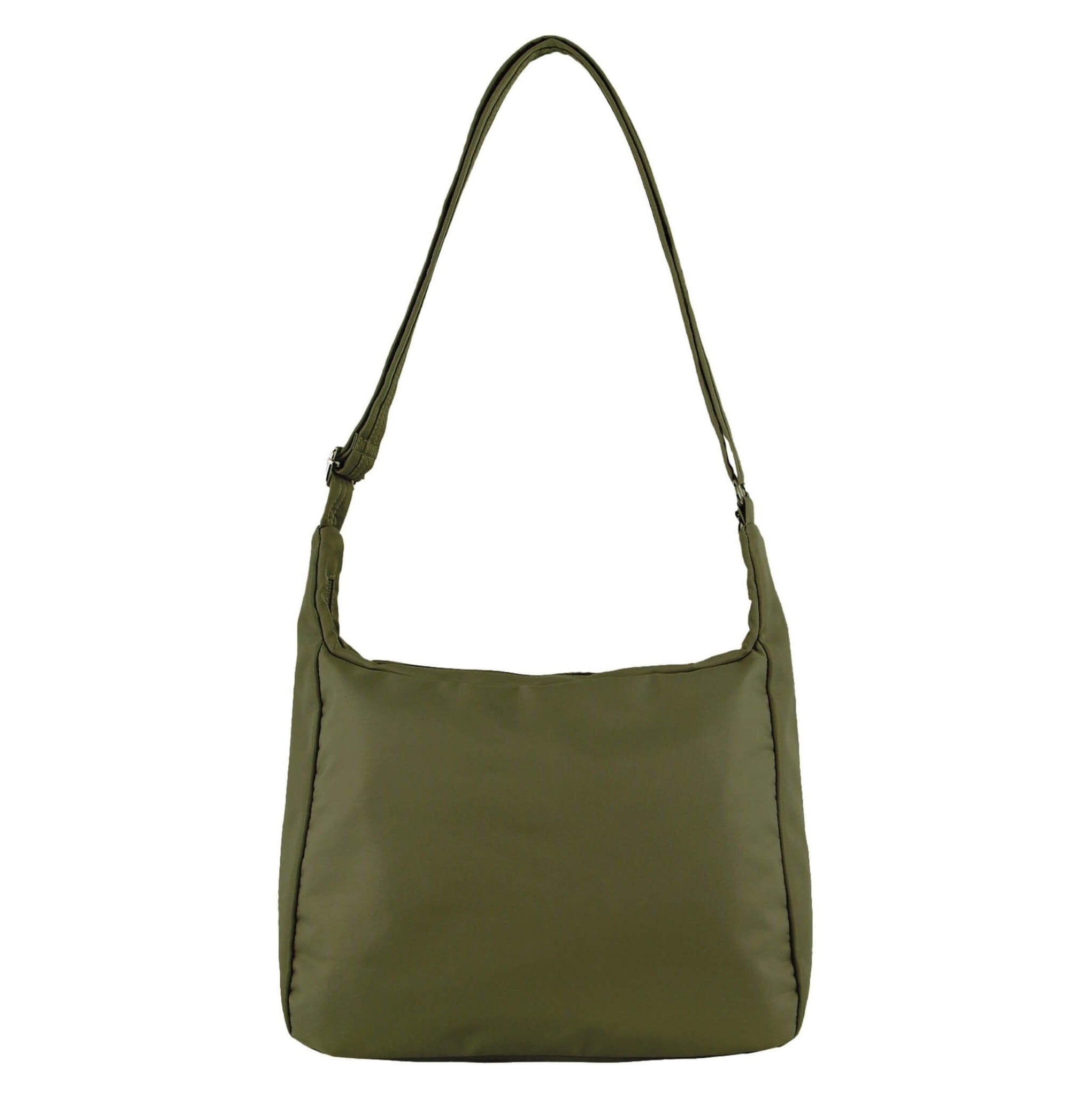 Pierre Cardin Ladies Nylon Anti-Theft RFID Crossbody Bag in Olive