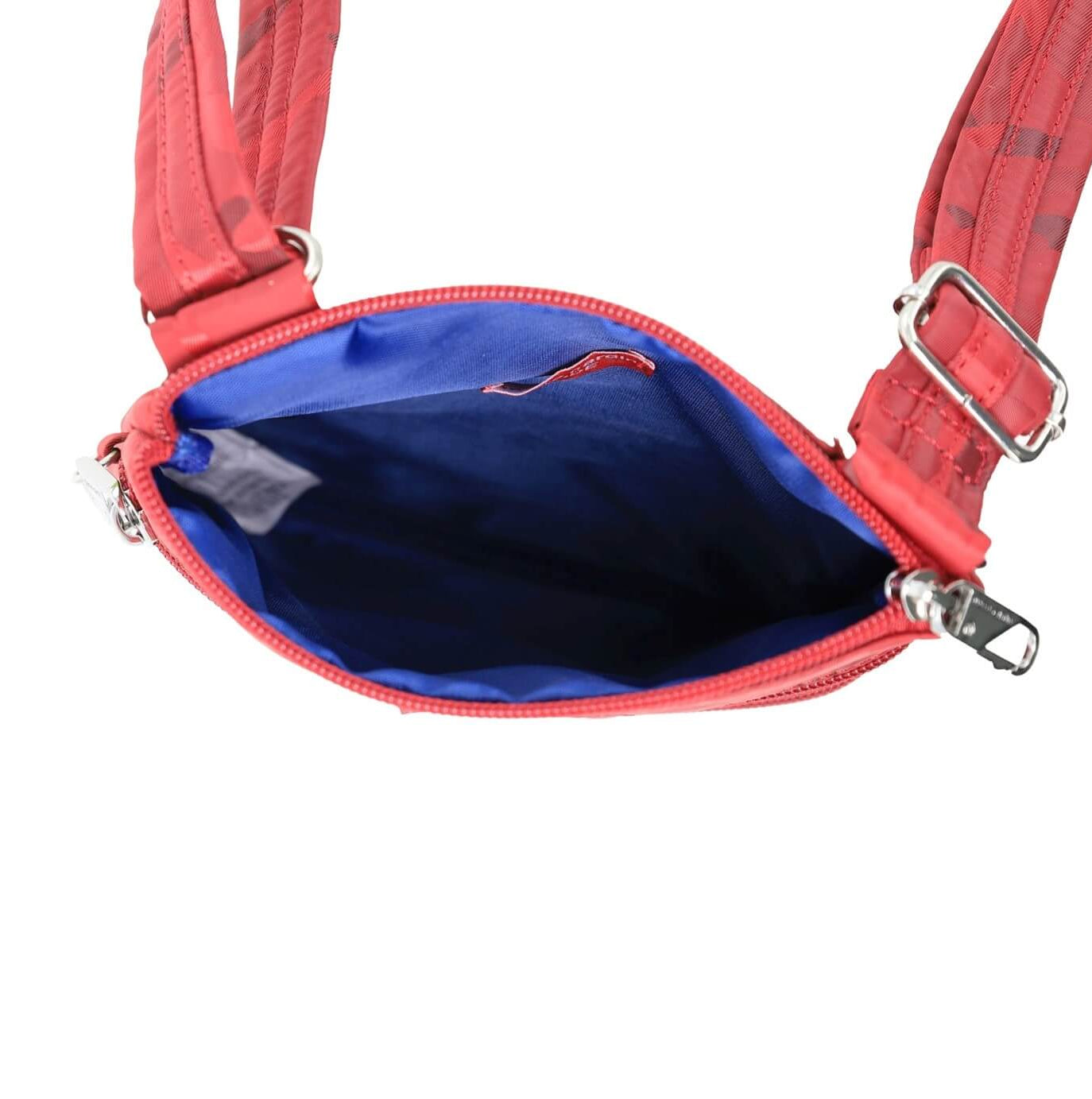 Pierre Cardin Nylon Anti-Theft RFID Crossbody Bag in Wine-Camo