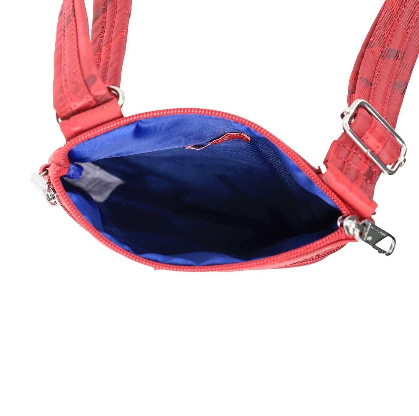 Pierre Cardin Nylon Anti-Theft RFID Crossbody Bag in Wine-Camo