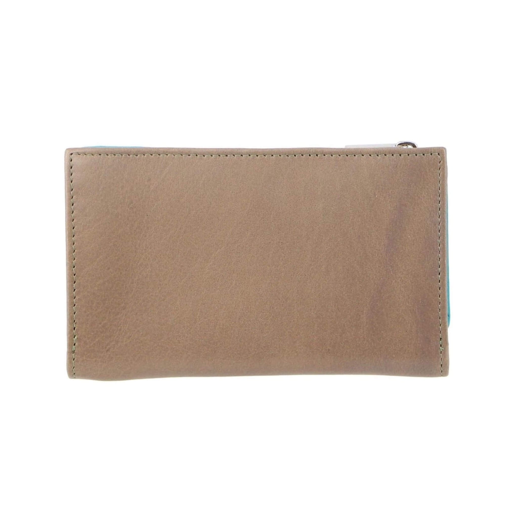 Pierre Cardin Multi-Colour Ladies Leather Tri-fold Wallet in Turquoise