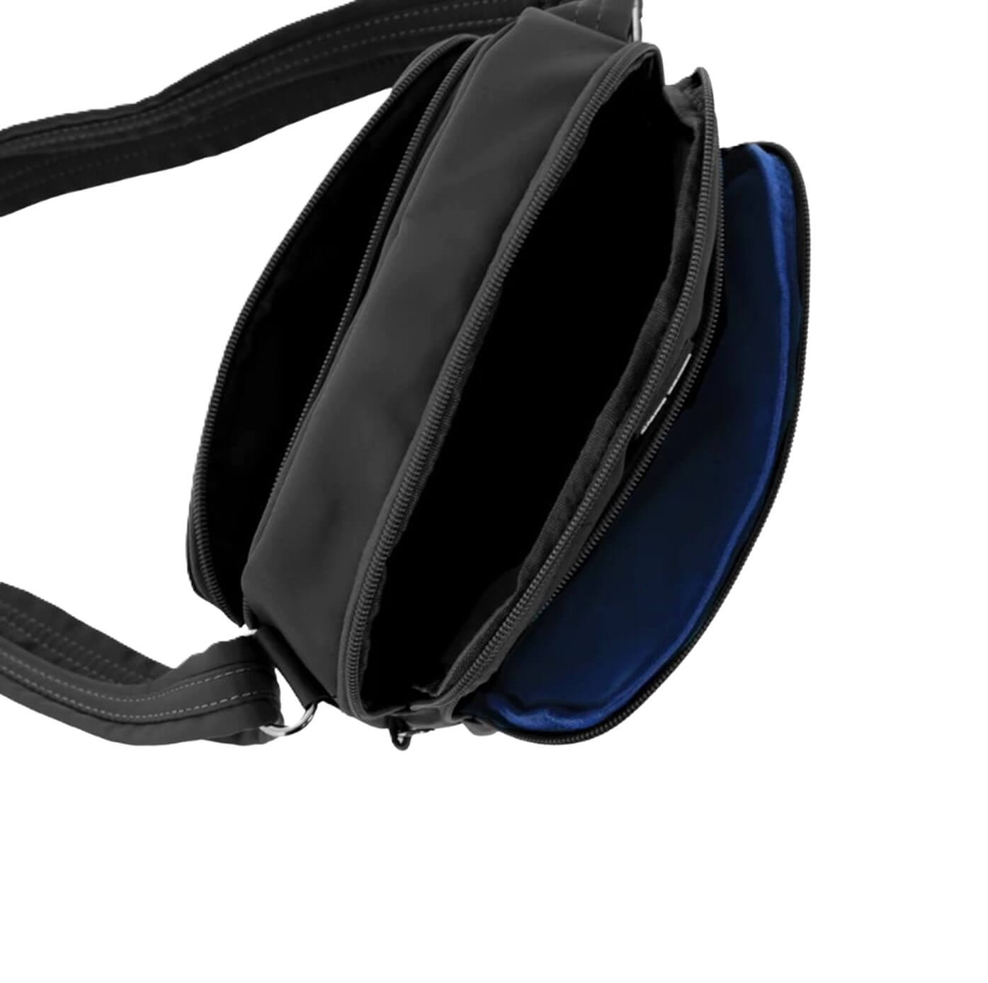 Pierre Cardin Ladies Nylon Anti-Theft RFID Crossbody Bag in Black