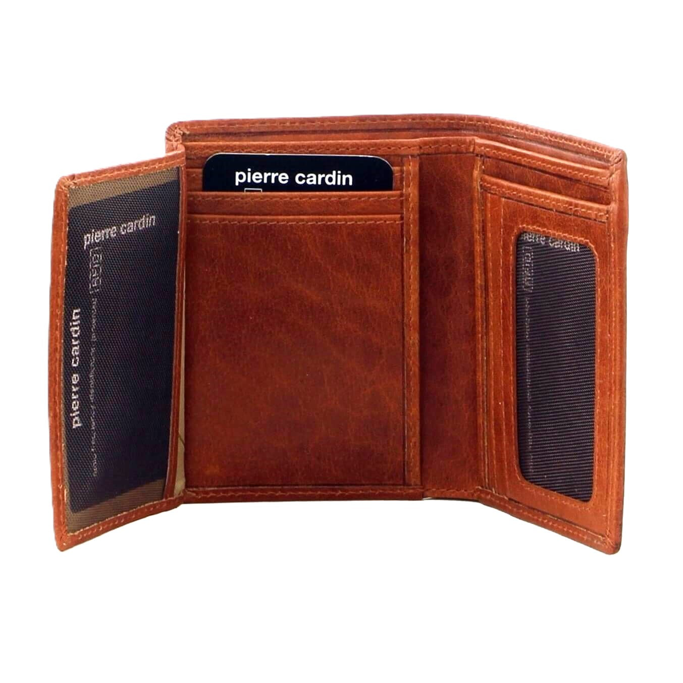 Pierre Cardin Men’s RFID Leather Tri-fold Wallet in Tan