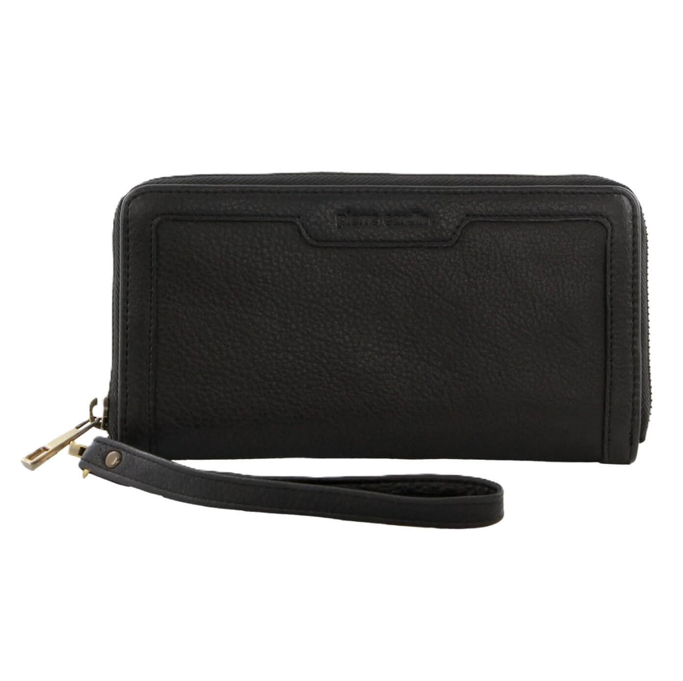 Pierre Cardin Women’s Leather Zip-around Wallet in Black