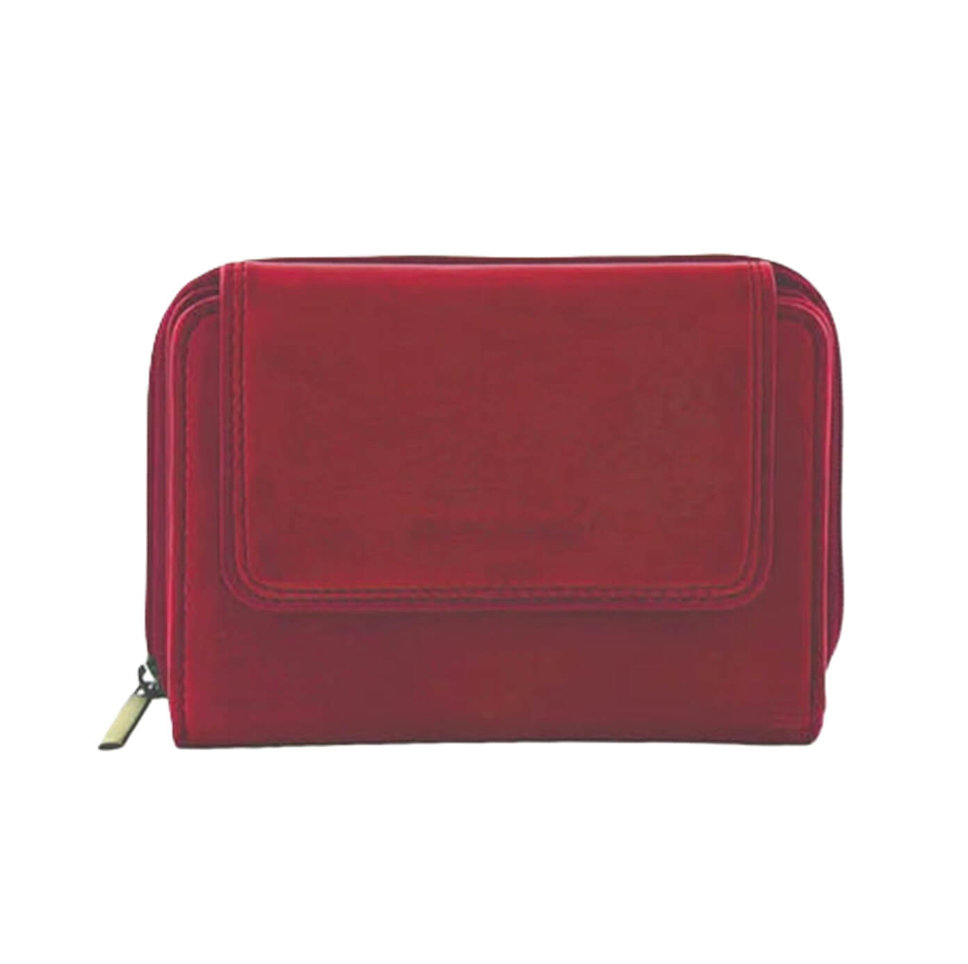 Pierre Cardin Women’s Leather Compact Bi-Fold Wallet in Red