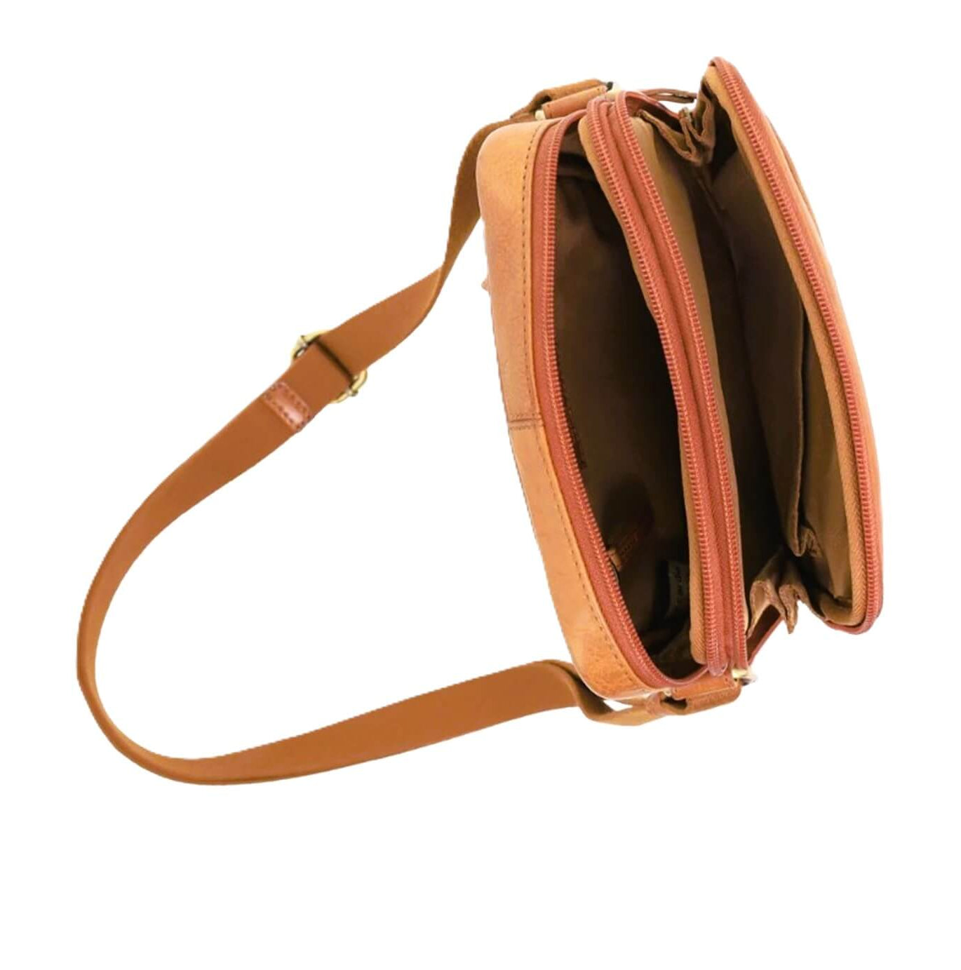 Pierre Cardin PC3712 Italian Leather Cross Body-bag/Cognac