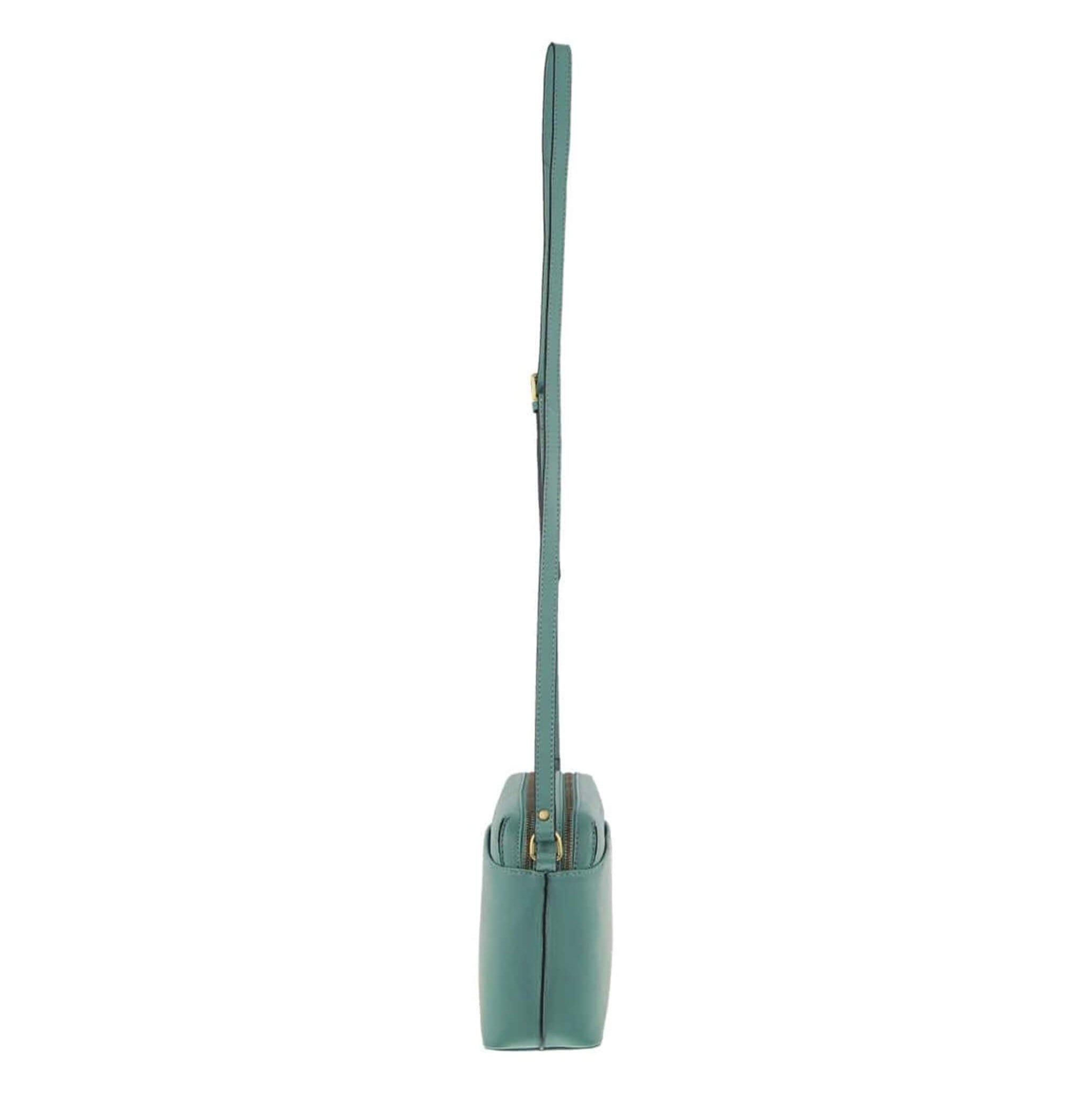 Pierre Cardin Ladies Italian Leather Crossbody Bag in Moss