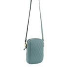 Pierre Cardin RFID Ladies Textured Leather Phone Bag in Blue