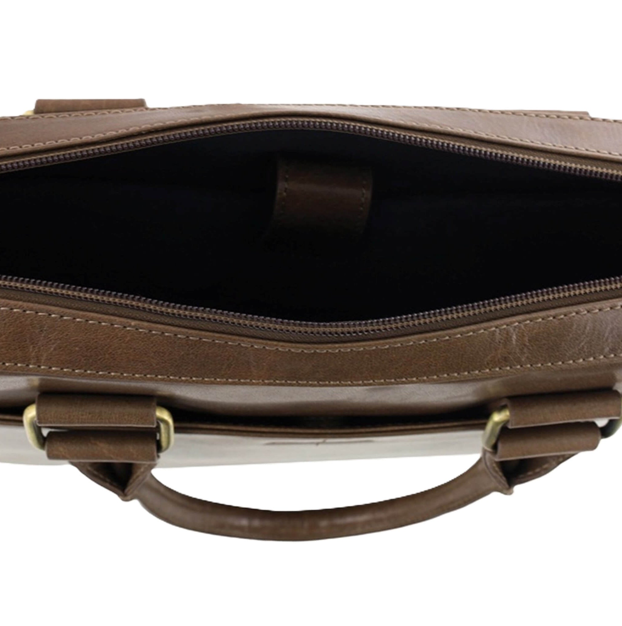 Pierre Cardin Italian Leather Business-Laptop Bag in Oak