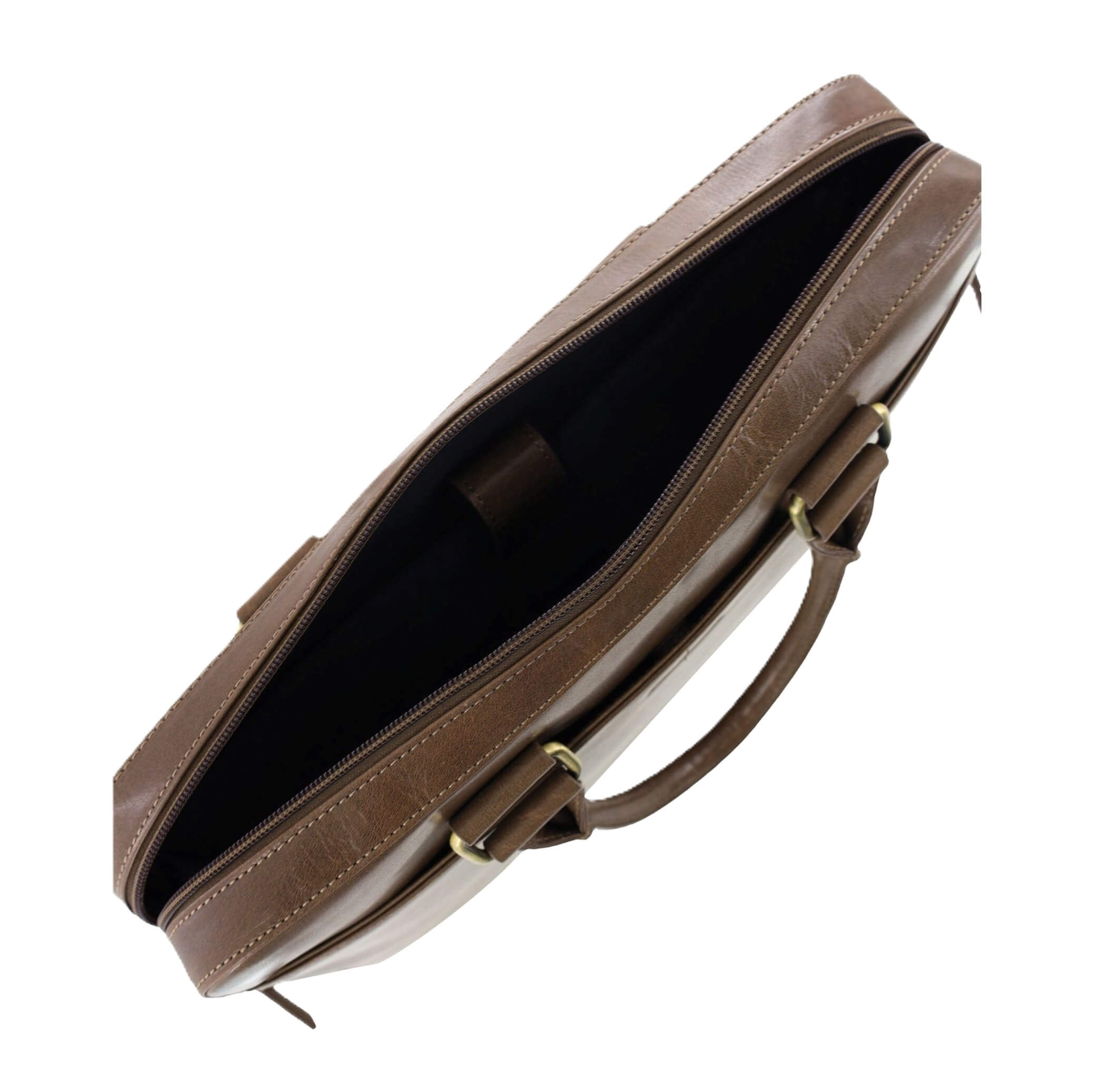 Pierre Cardin Italian Leather Business-Laptop Bag in Oak