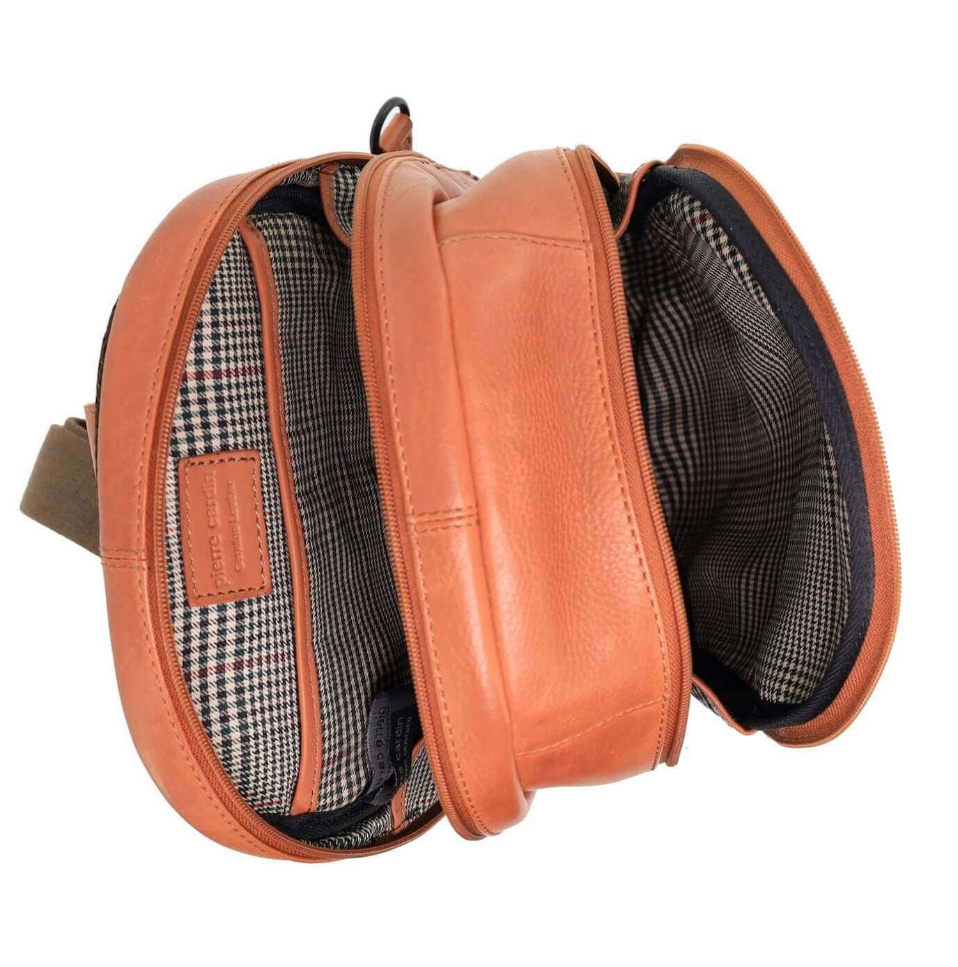 Pierre Cardin PC3882 Italian Leather Large 3-Way Sling Bag/Cognac