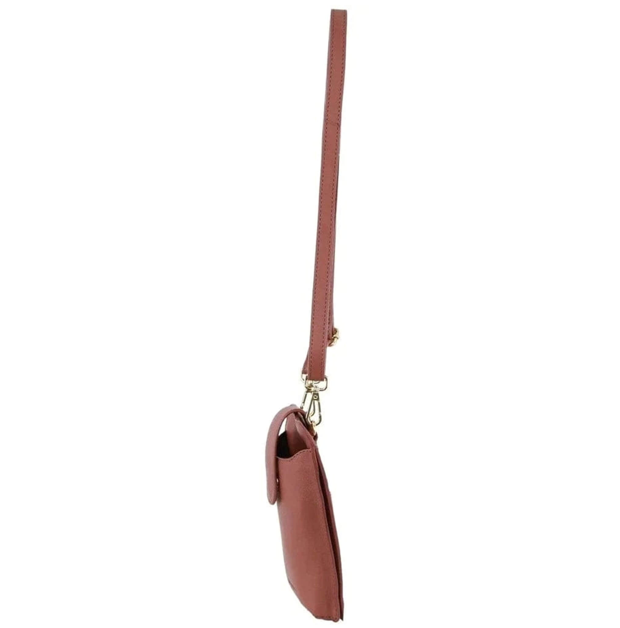 Pierre Cardin Compact Leather Phone Holder Bag in Rose