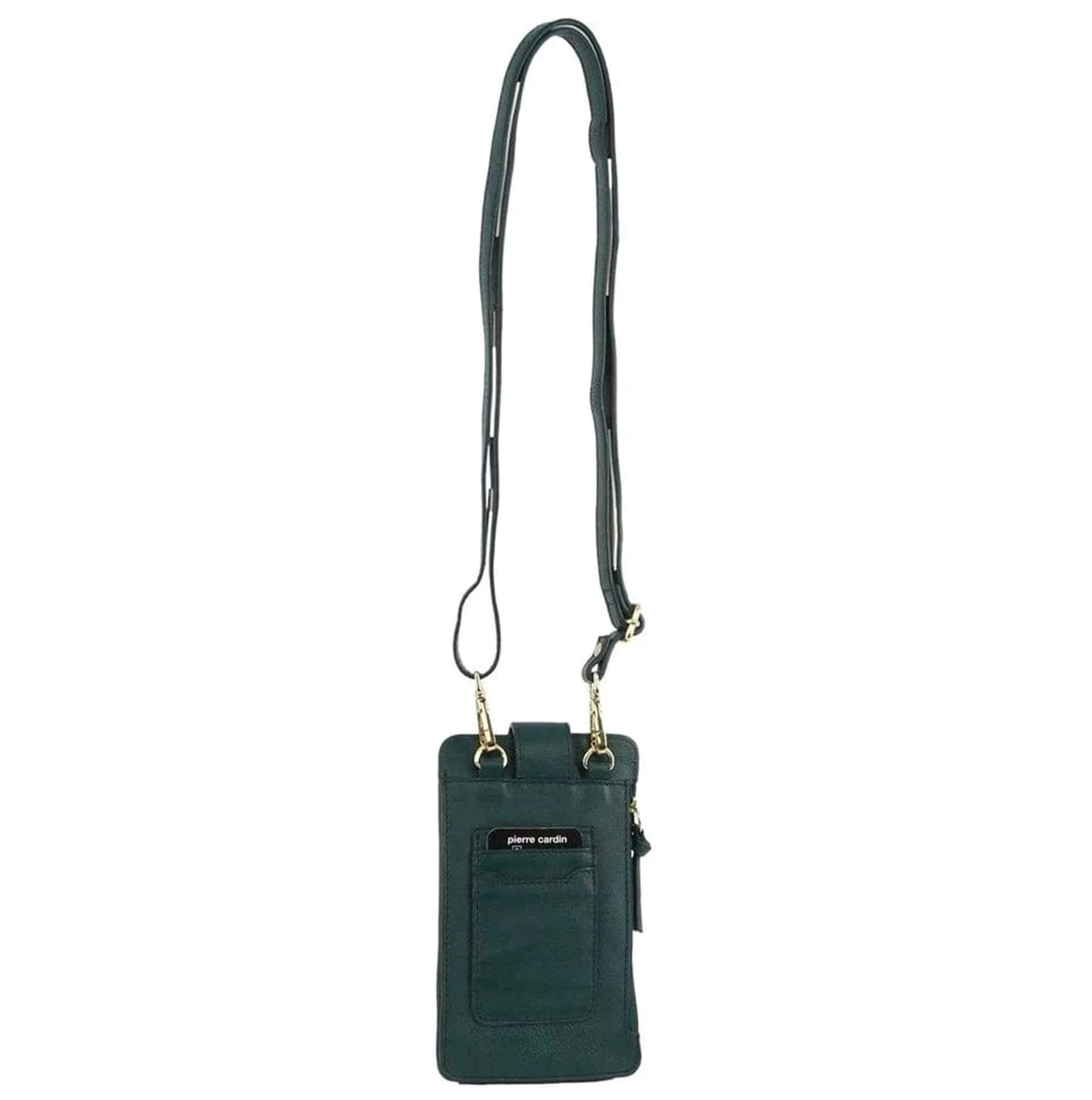 Pierre Cardin Compact Leather Phone Holder Bag in Zirkon