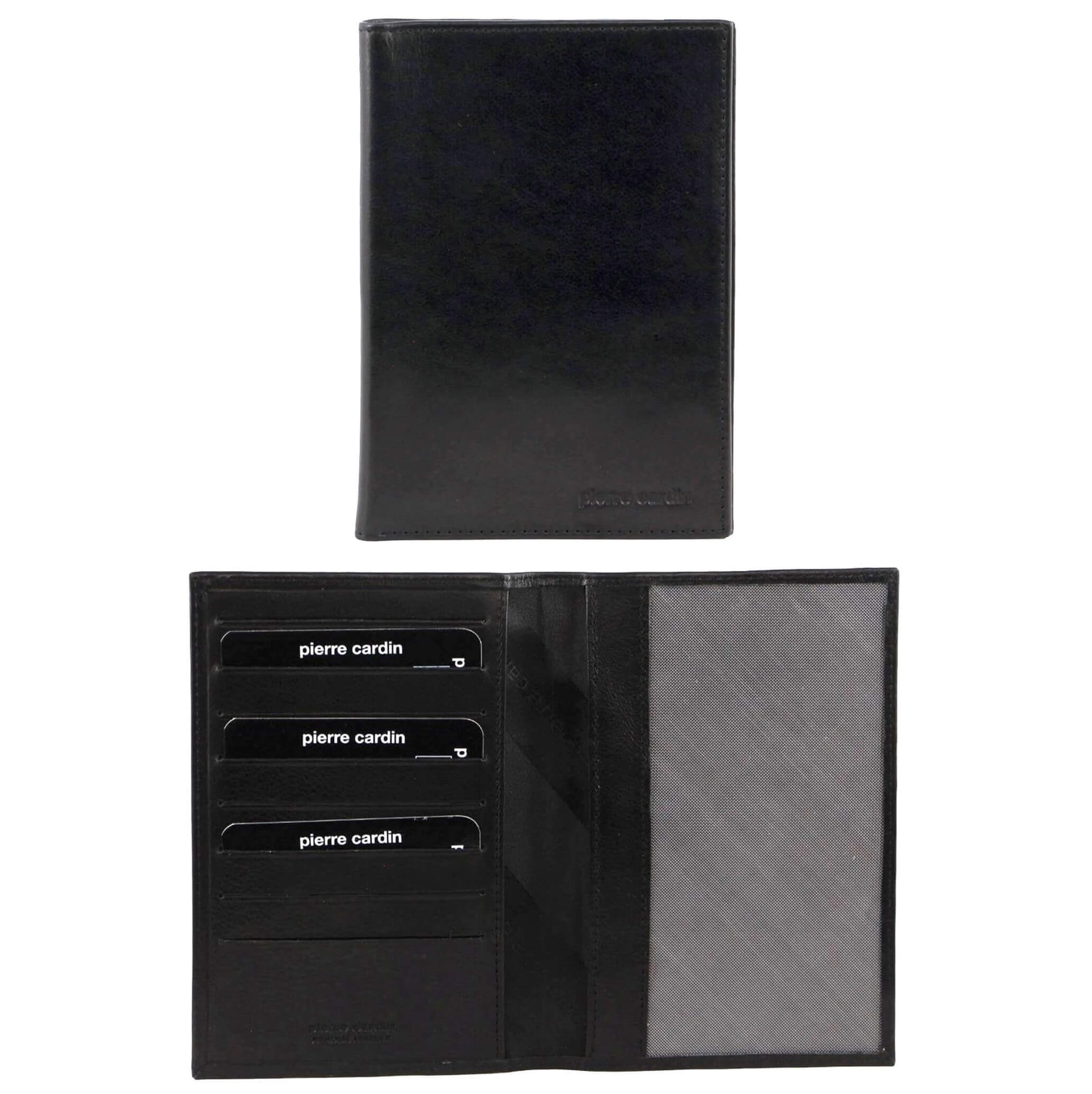 Pierre Cardin PC3907 Italian Leather Travel Passport Wallet/Black