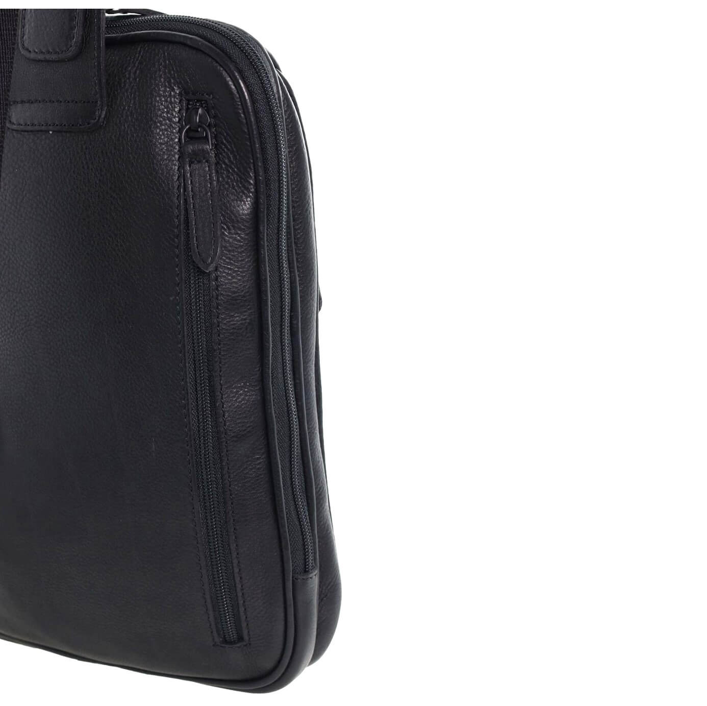 Pierre Cardin Men’s Leather Crossbody-Sling Bag in Black