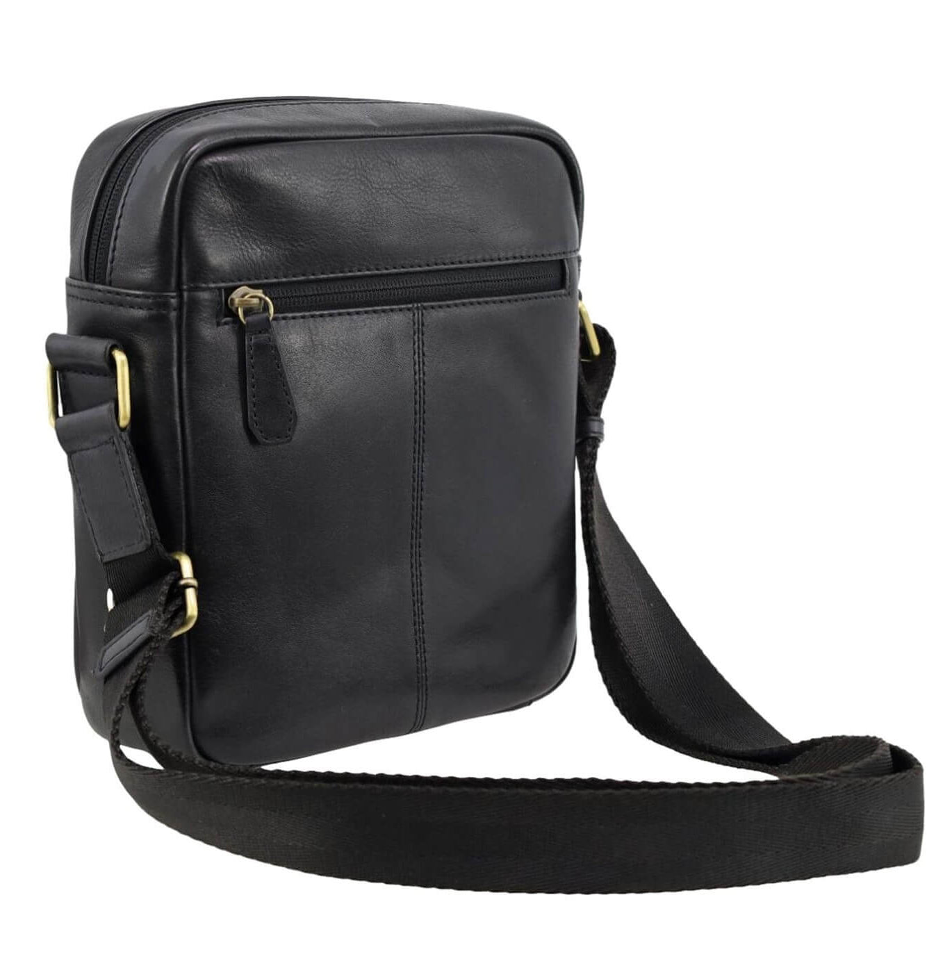 Pierre Cardin Men’s Leather Versatile Crossbody Bag in Black