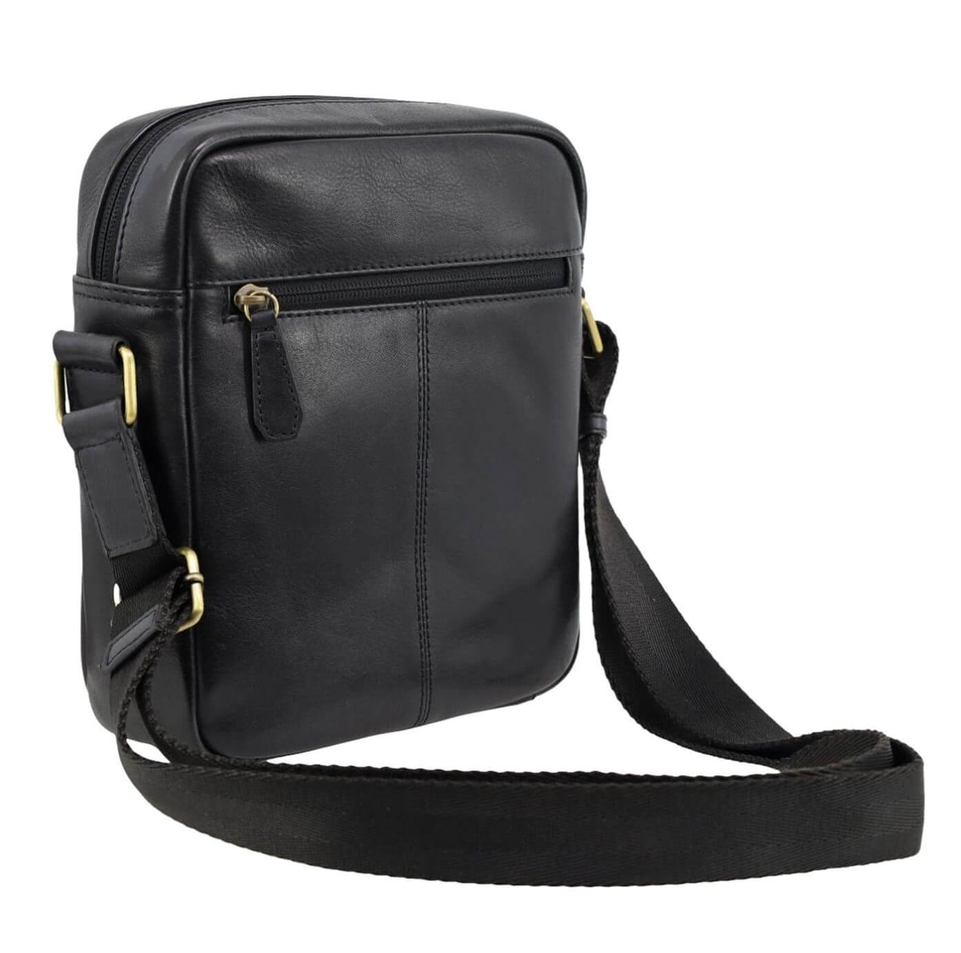 Pierre Cardin Men’s Leather Versatile Crossbody Bag in Black